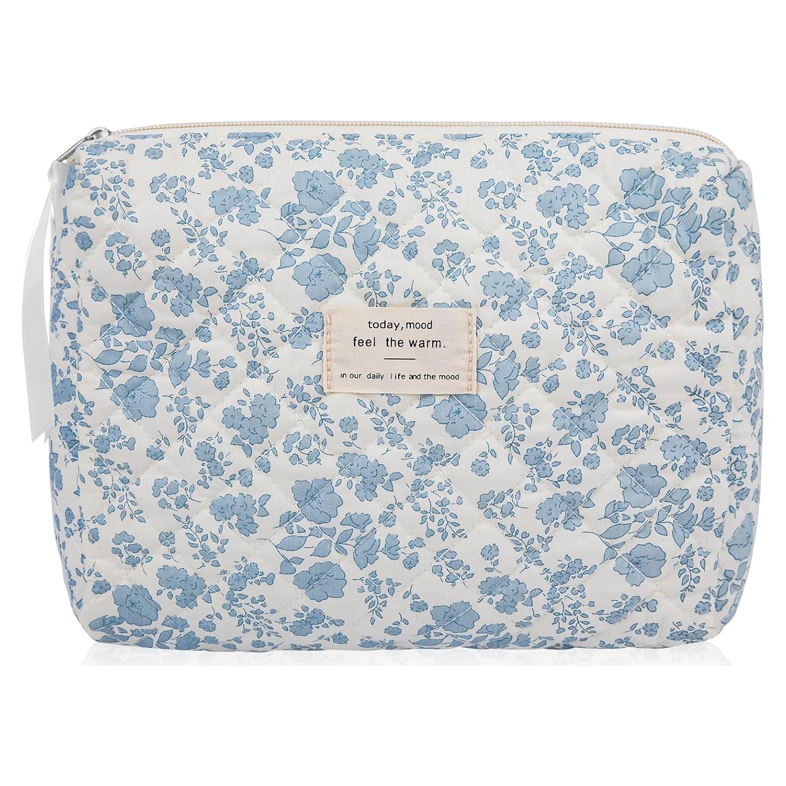 Bolsa de Maquillaje Floral Gosect 15x12x5 cm Acolchada