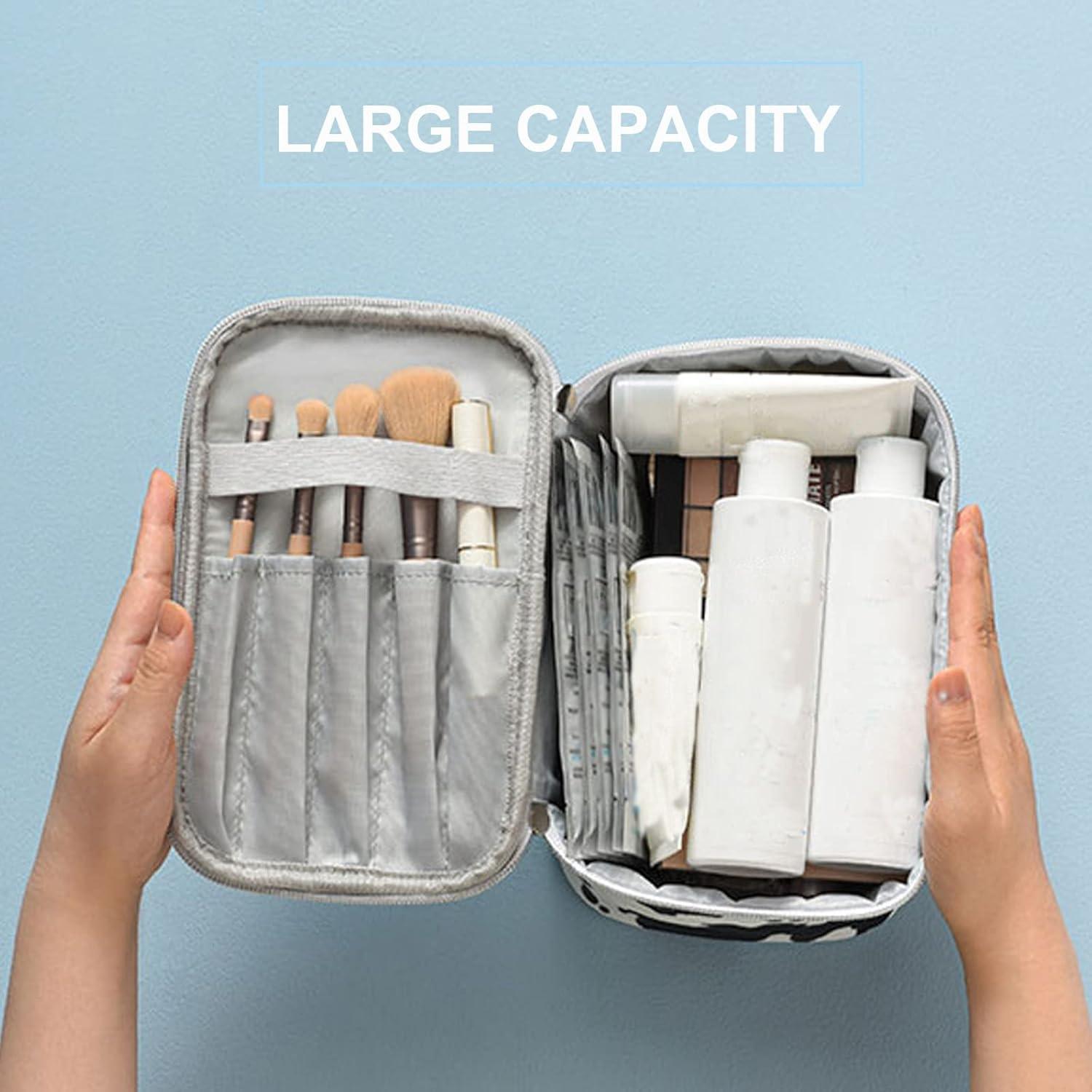 Bolsa de Maquillaje Portátil KITENROM Impresión de Vaca 22.8x15.2cm