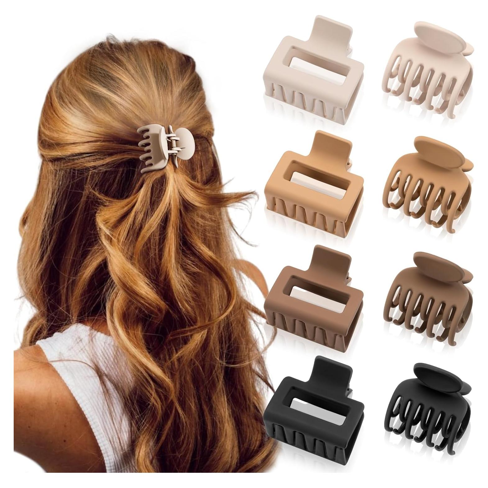 Pinzas de cabello antideslizantes DEPOKA - 4 colores neutros