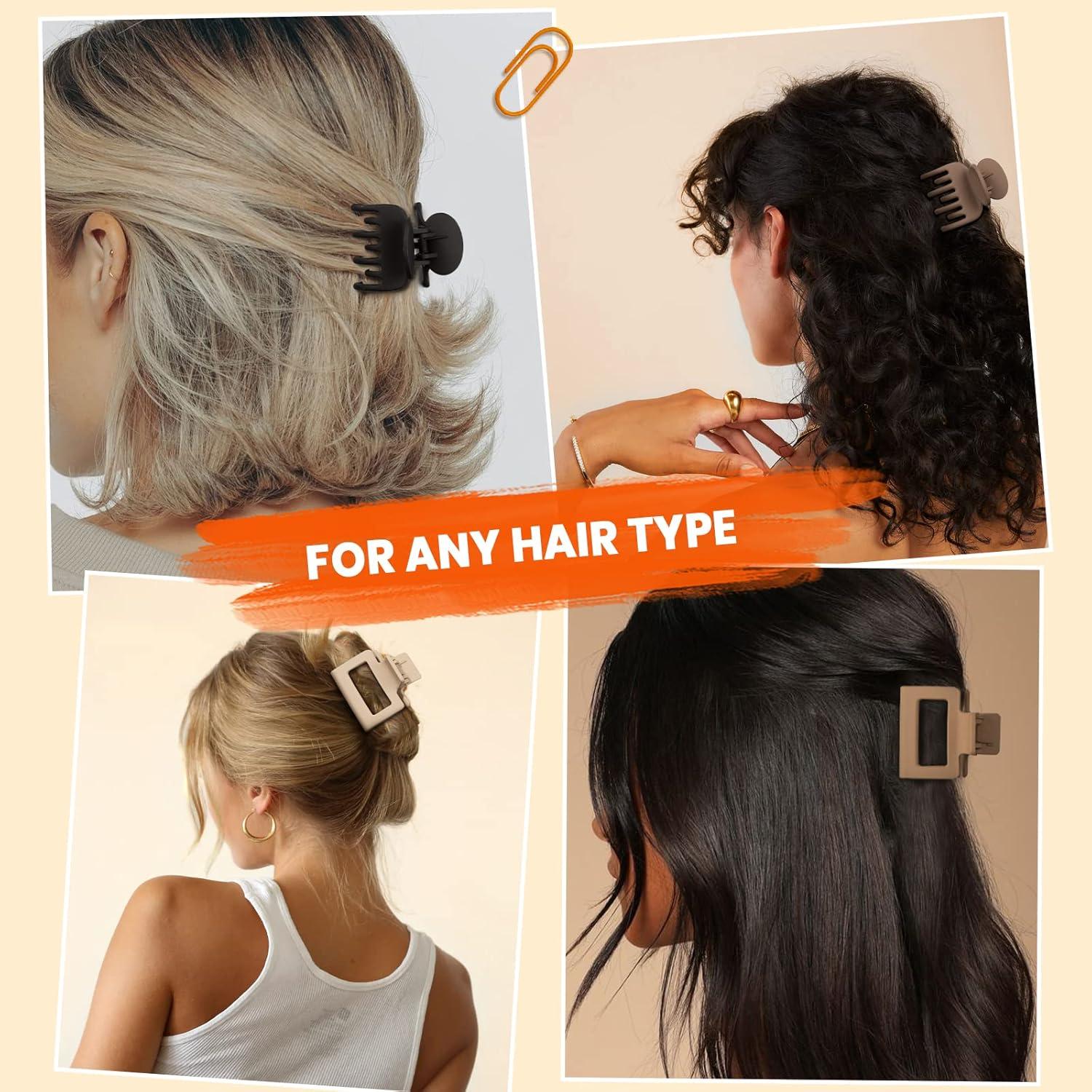 Pinzas de cabello antideslizantes DEPOKA - 4 colores neutros