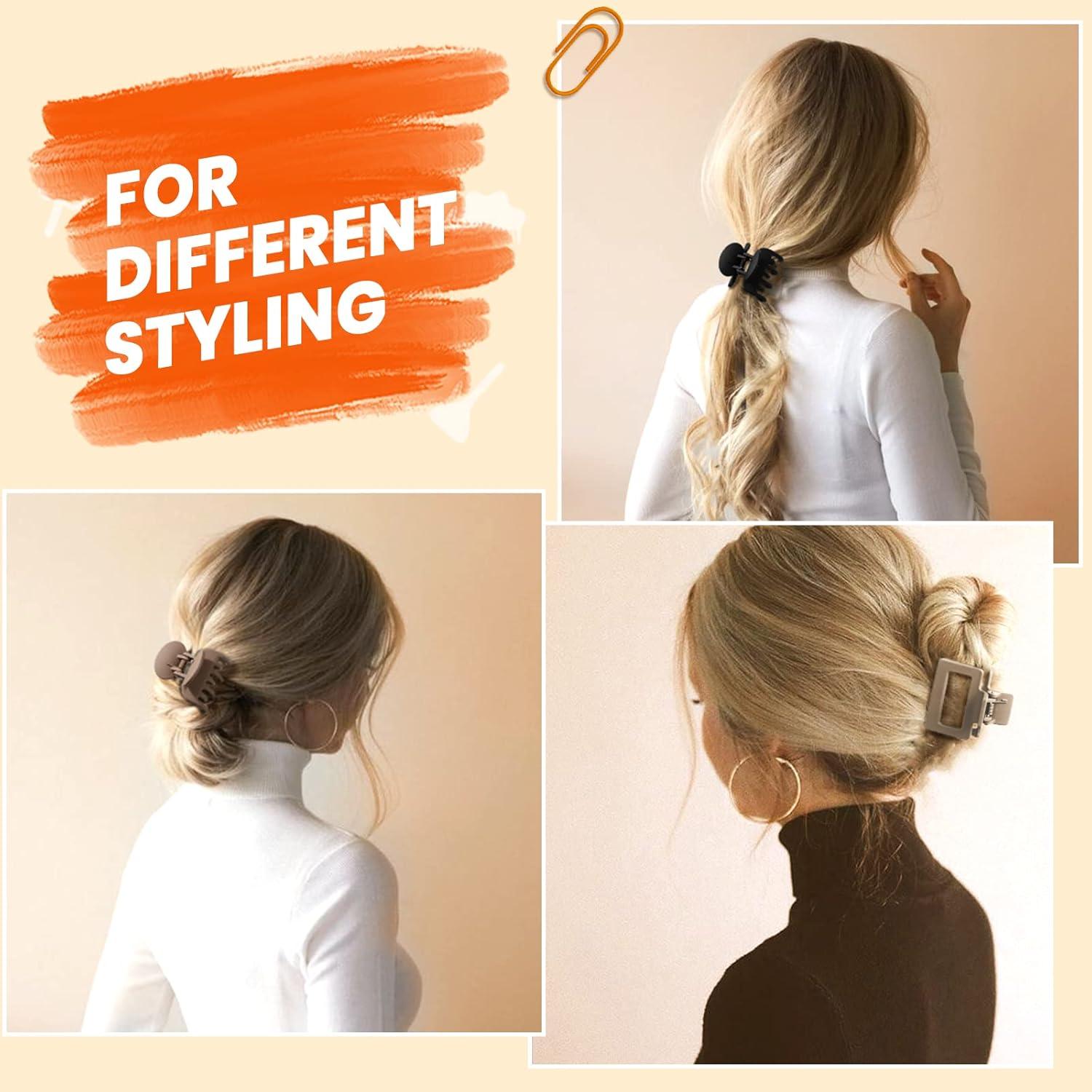 Pinzas de cabello antideslizantes DEPOKA - 4 colores neutros