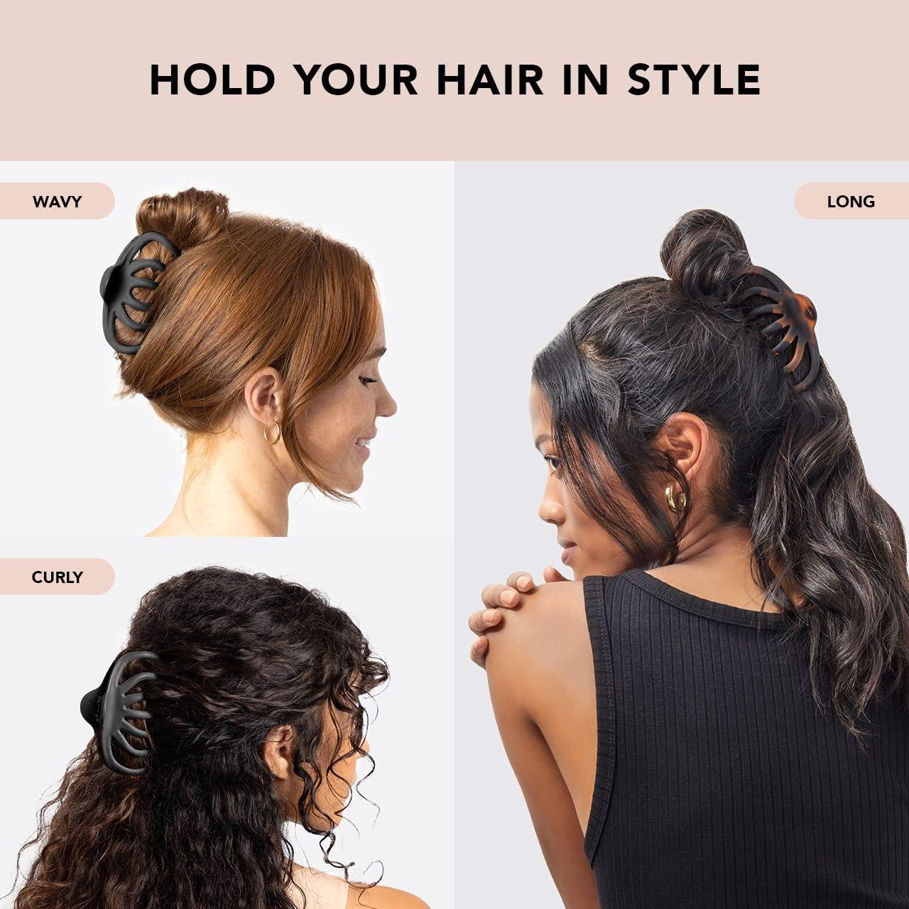 Pinzas de Garra de Pulpo Kitsch - 2 Piezas para Cabello Grueso