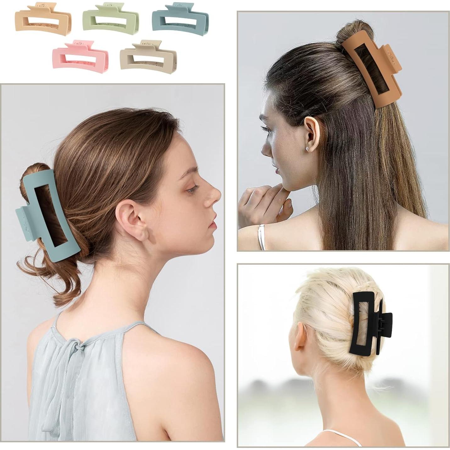 Clips de Pelo de Garra Mandydov 10.4 cm Antideslizantes 8 Pcs