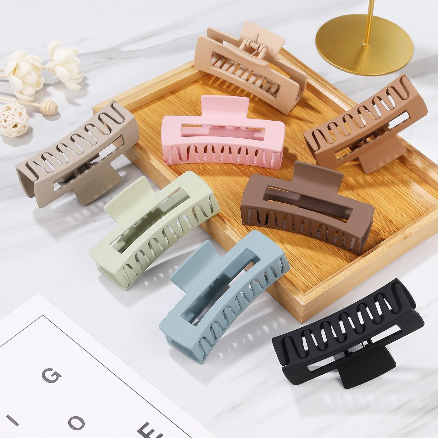 Clips de Pelo de Garra Mandydov 10.4 cm Antideslizantes 8 Pcs