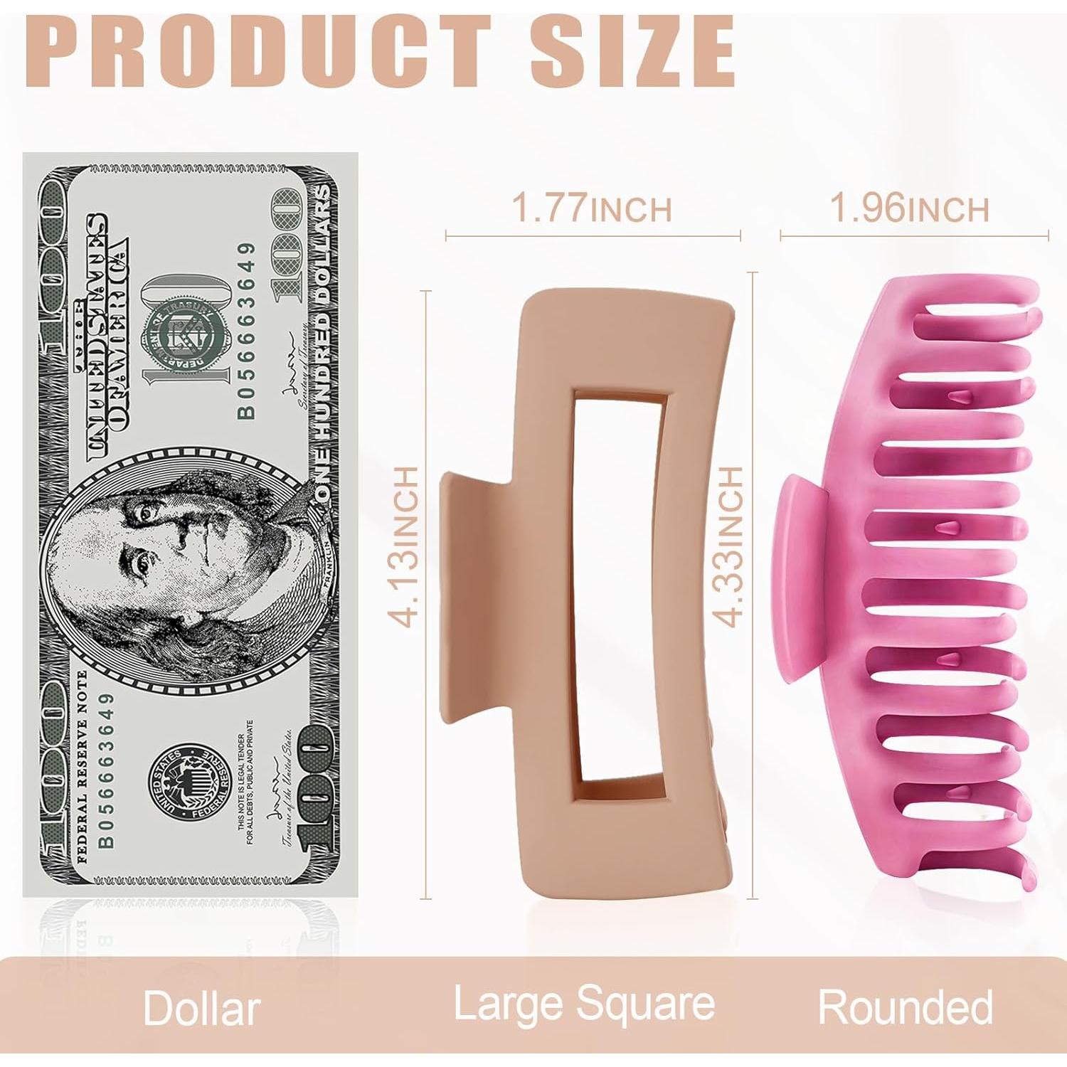 Clips de Pelo Jumbo TOCESS 8 Pzs Antideslizantes 11 cm