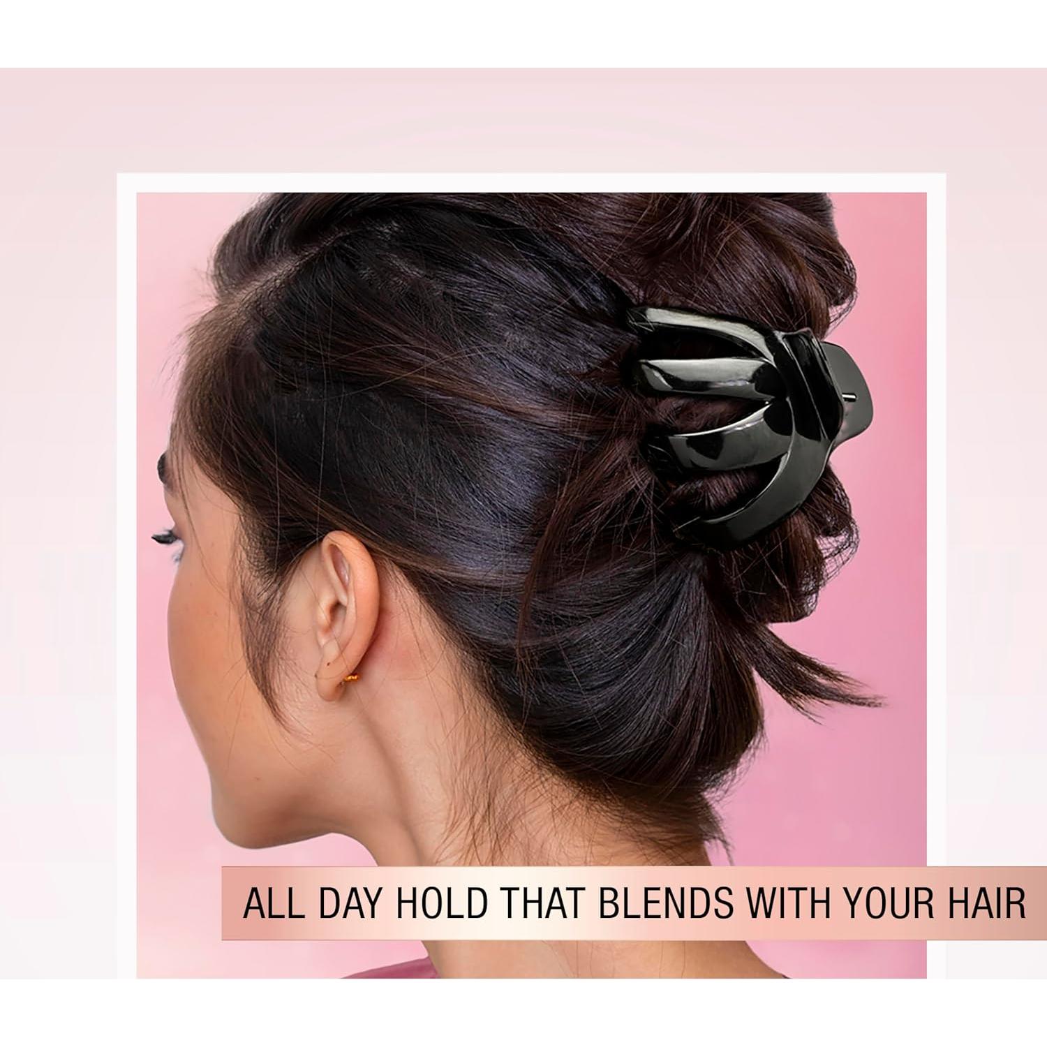 Pinzas para Cabello Scunci No-Slip Grip - 2 Unidades - Negro y Tortuga