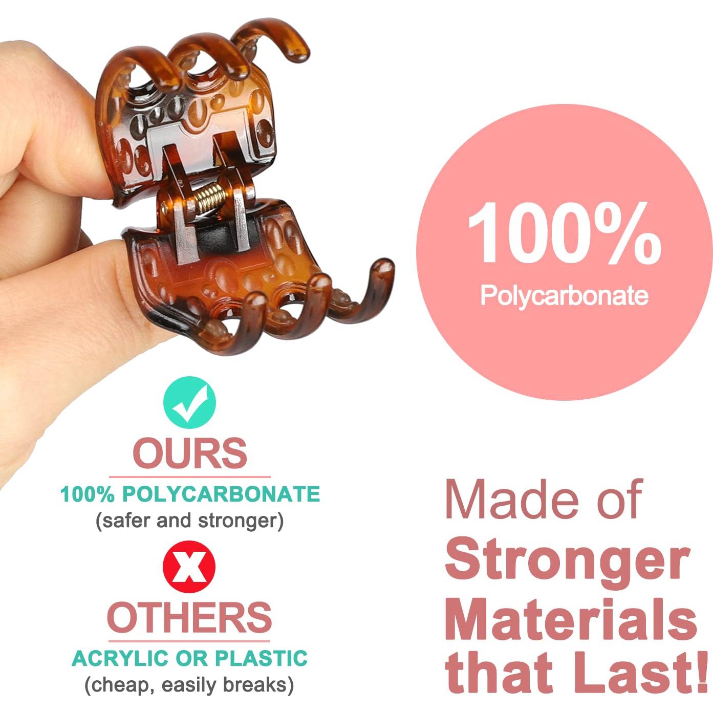 Clips de Garra para Cabello Morhom 3.5 cm Antideslizantes - 6 Piezas