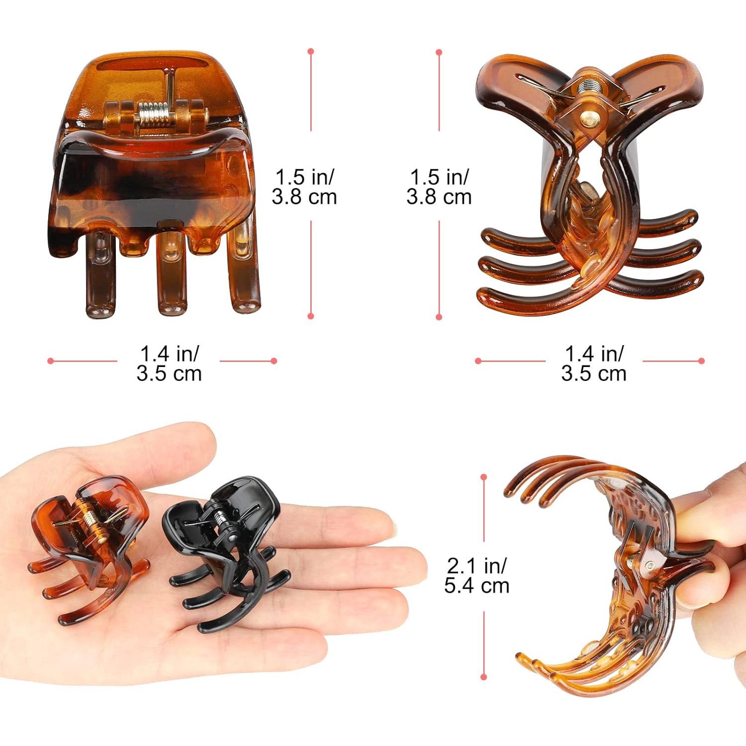 Clips de Garra para Cabello Morhom 3.5 cm Antideslizantes - 6 Piezas