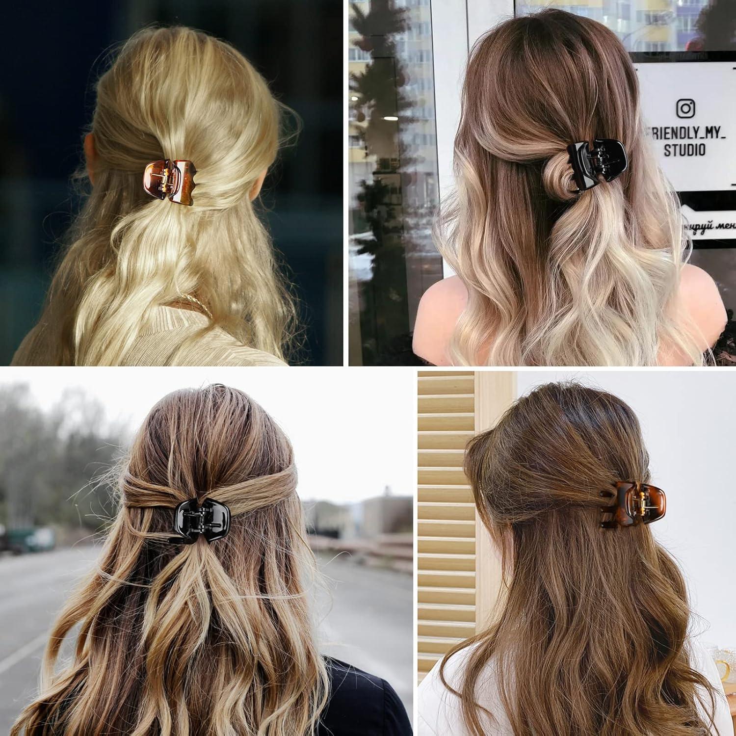 Clips de Garra para Cabello Morhom 3.5 cm Antideslizantes - 6 Piezas