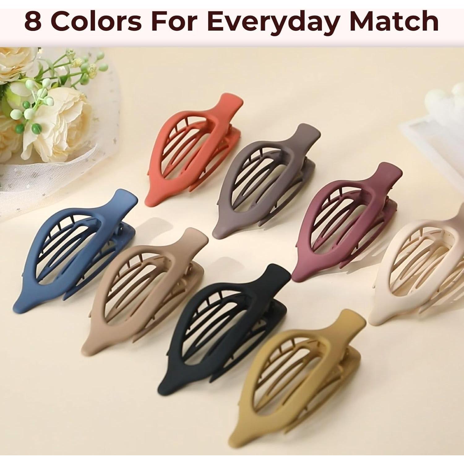 Paquete de 8 Clips de Pelo Franceses Planos CENTSTAR - Antideslizantes