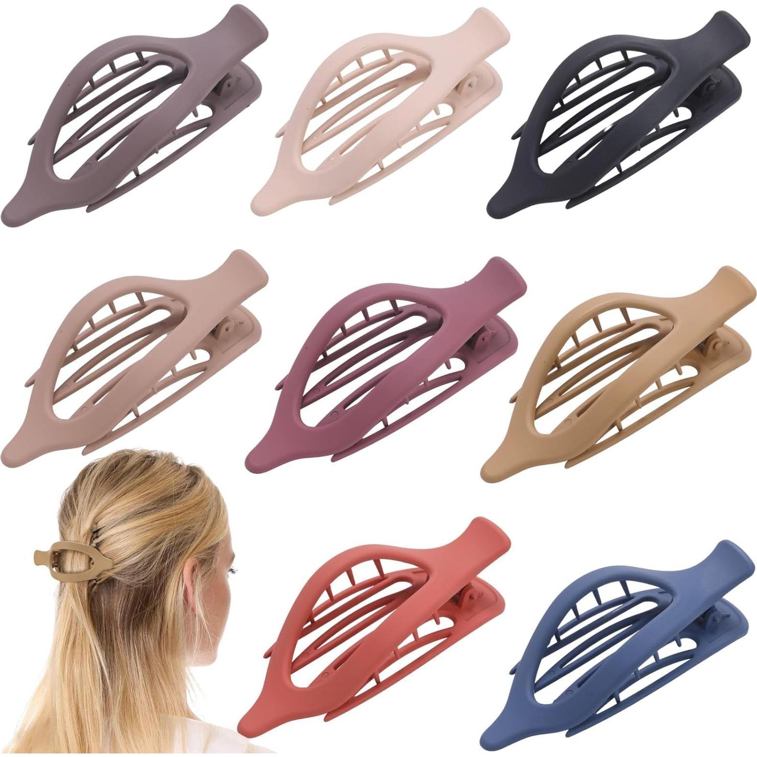 Paquete de 8 Clips de Pelo Franceses Planos CENTSTAR - Antideslizantes