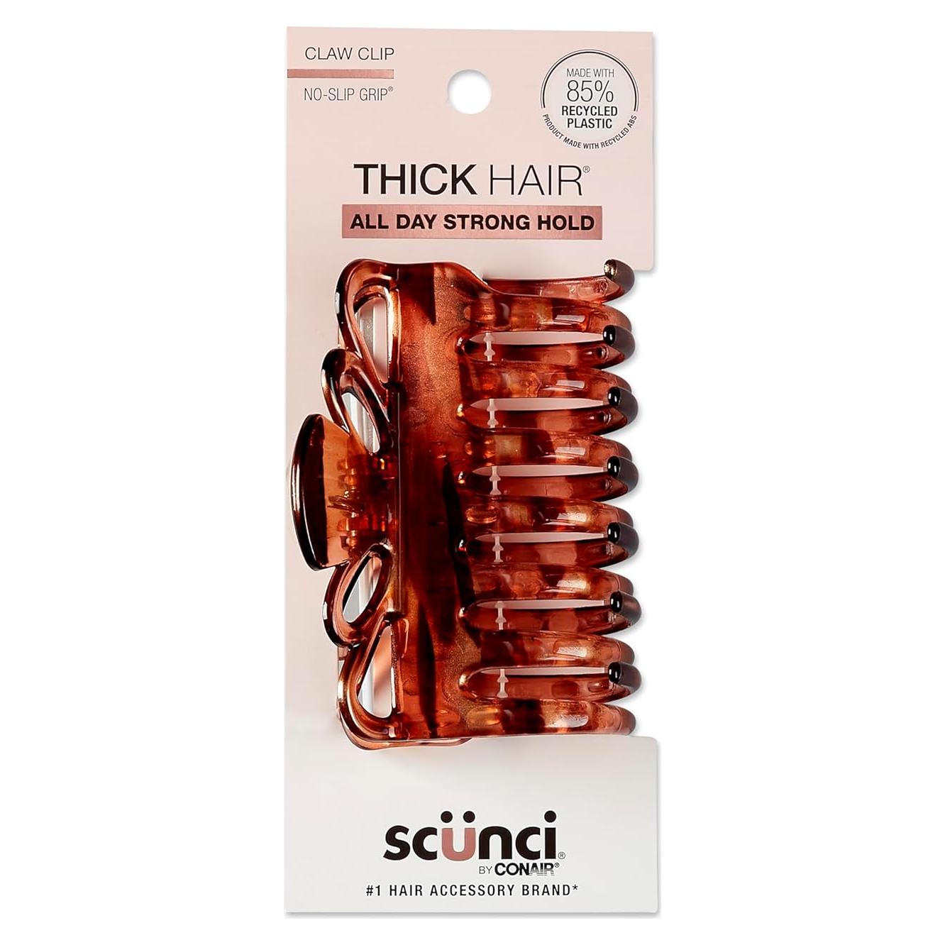 Scunci by Conair claw clips for thick hair - hair accessories for women- claw clip - Tortoise- 1 Count