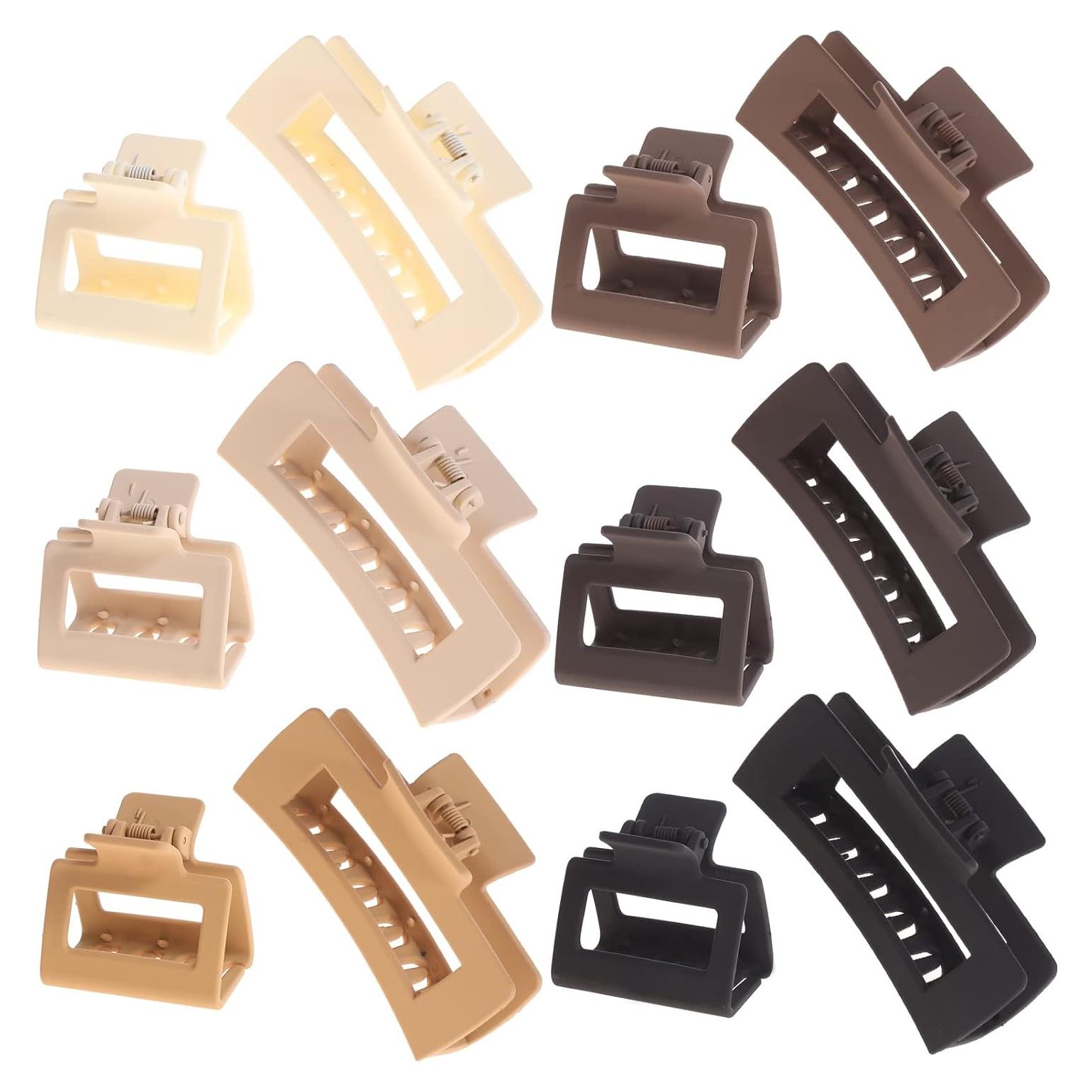 Paquete de 12 Clips de Garra Cuadrados Alemaky - Antideslizantes