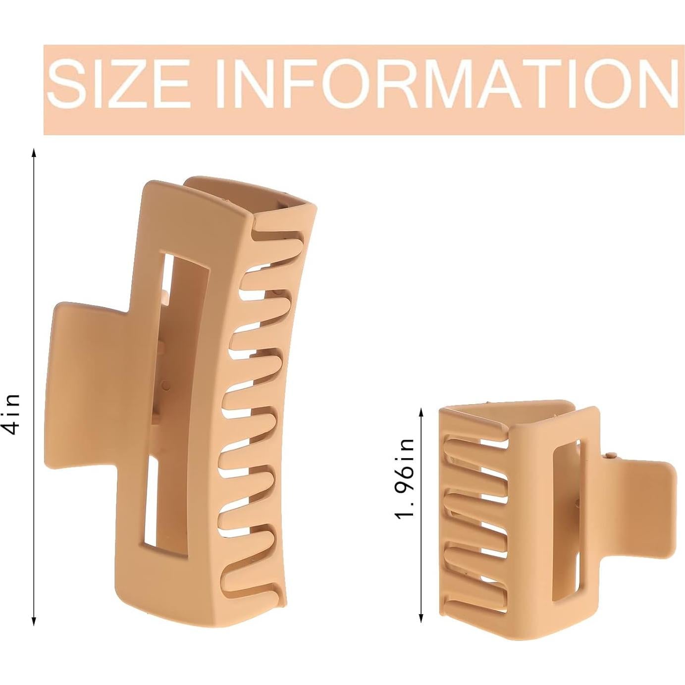Paquete de 12 Clips de Garra Cuadrados Alemaky - Antideslizantes