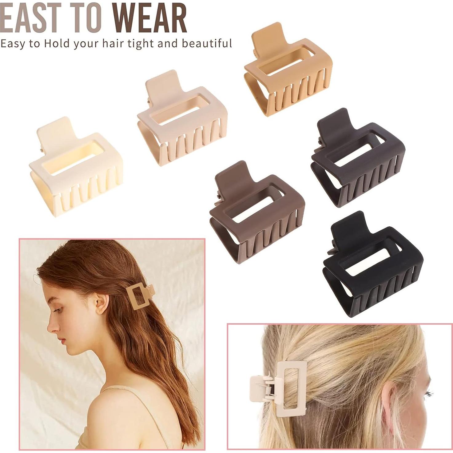 Paquete de 12 Clips de Garra Cuadrados Alemaky - Antideslizantes