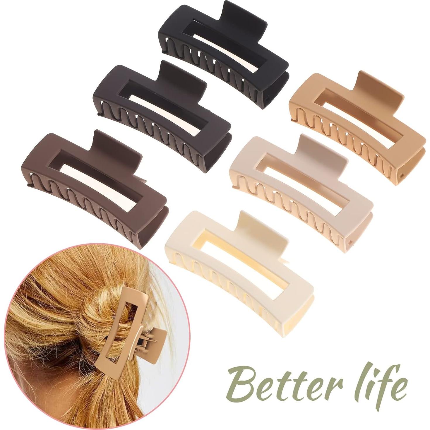 Paquete de 12 Clips de Garra Cuadrados Alemaky - Antideslizantes