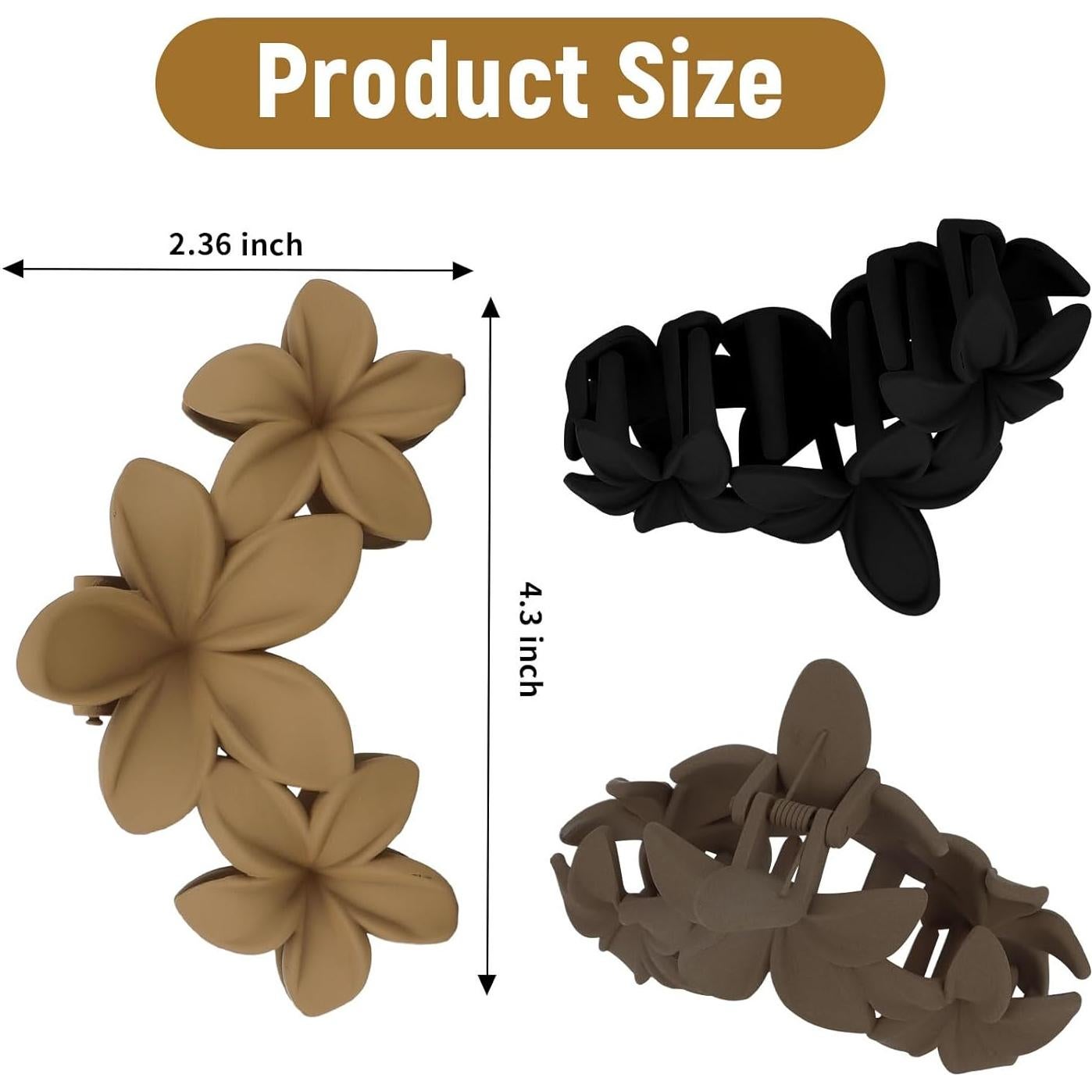 Clips para el Cabello ANBALA 4 Piezas Flor Hawaiana Antideslizantes