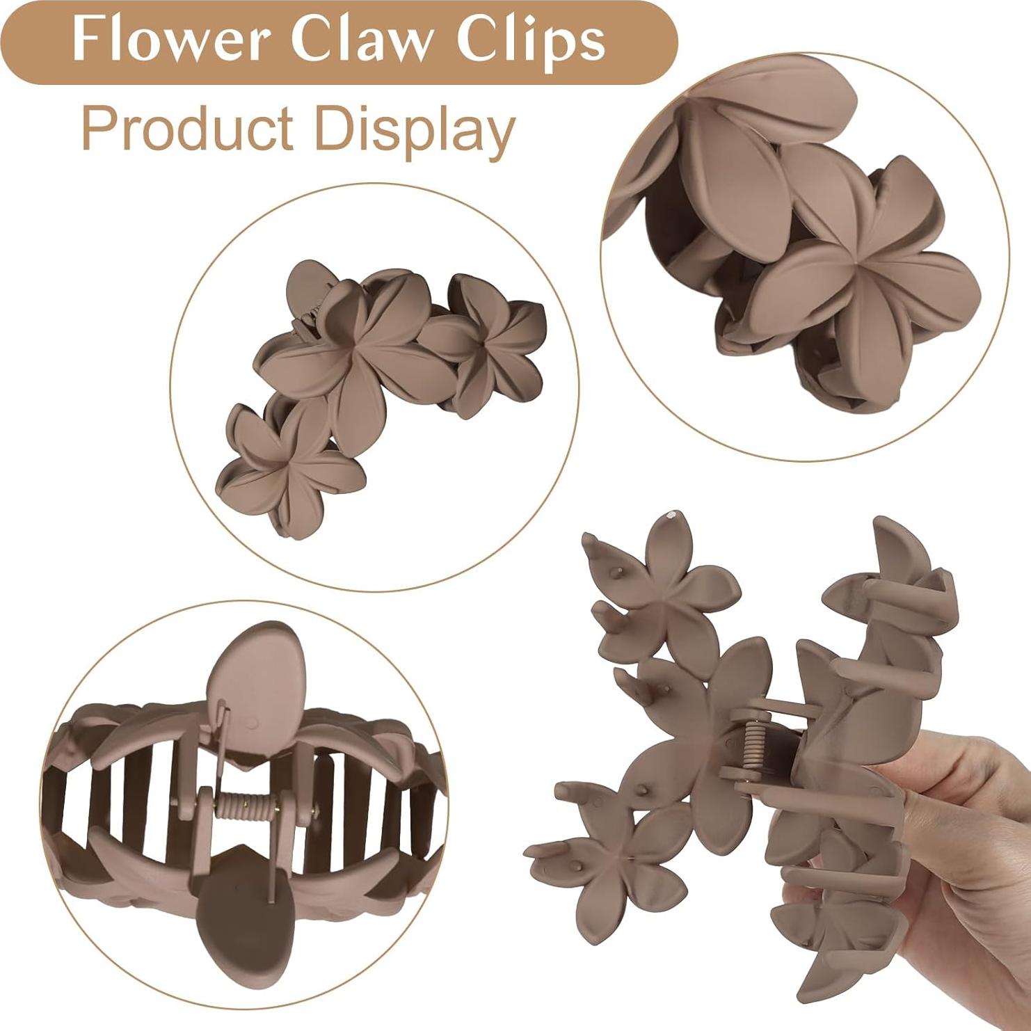 Clips para el Cabello ANBALA 4 Piezas Flor Hawaiana Antideslizantes