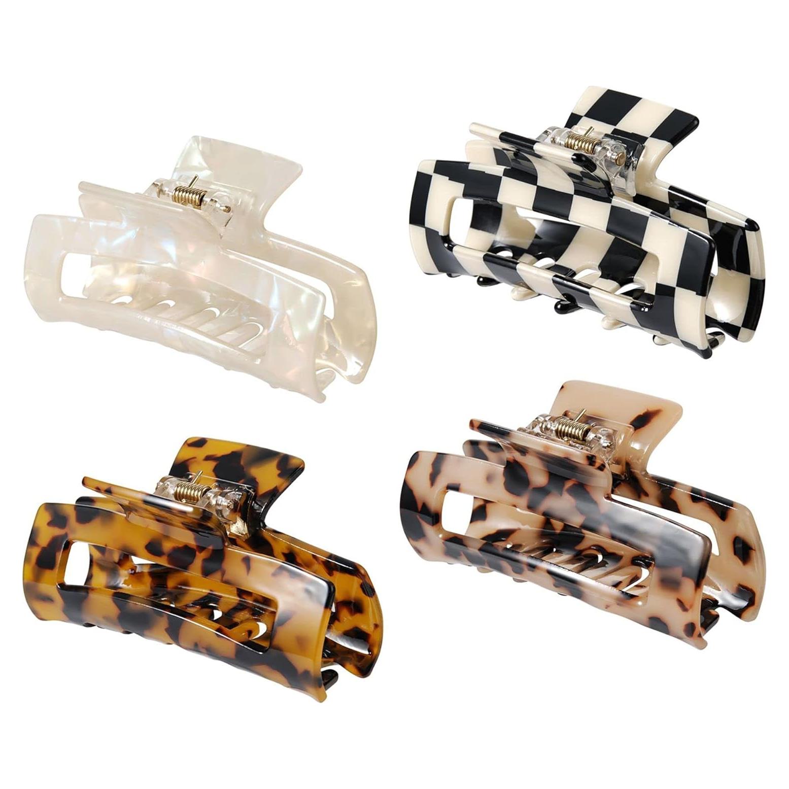 Clips de Cabello Sursarbelor 4 Piezas Acetato Color Sirena