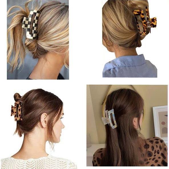 Clips de Cabello Sursarbelor 4 Piezas Acetato Color Sirena