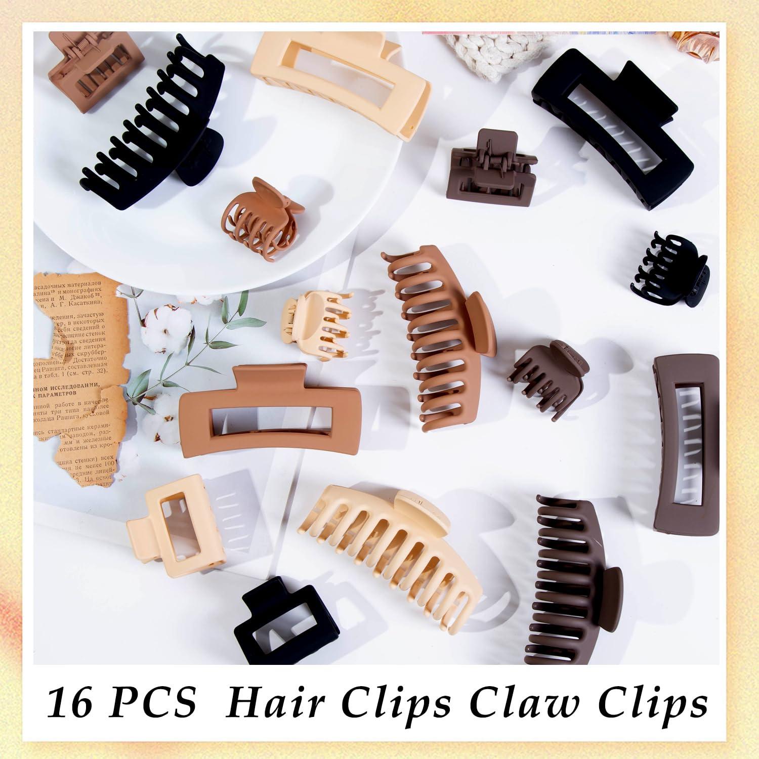 16 Clips de Cabello Grandes FDBJulyy - Antideslizantes y Vintage