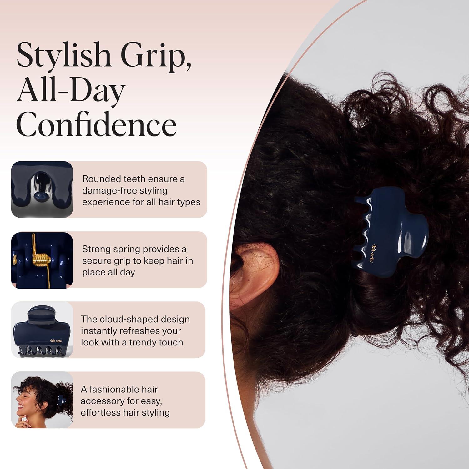 Clips de Garra Medianos Kitsch para Cabello - Orquídea Azul