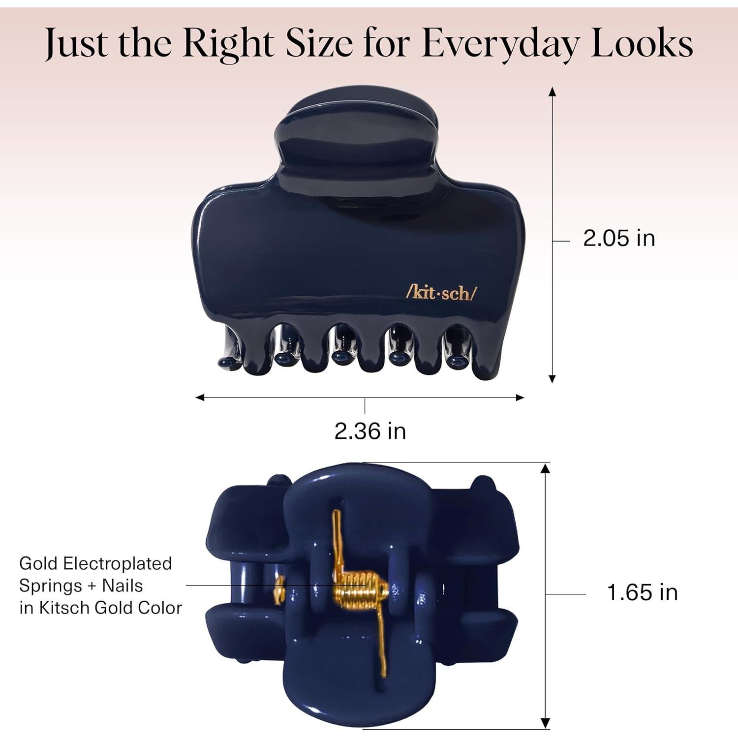 Clips de Garra Medianos Kitsch para Cabello - Orquídea Azul