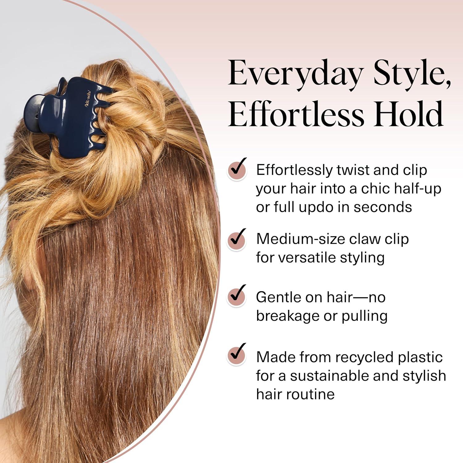 Clips de Garra Medianos Kitsch para Cabello - Orquídea Azul