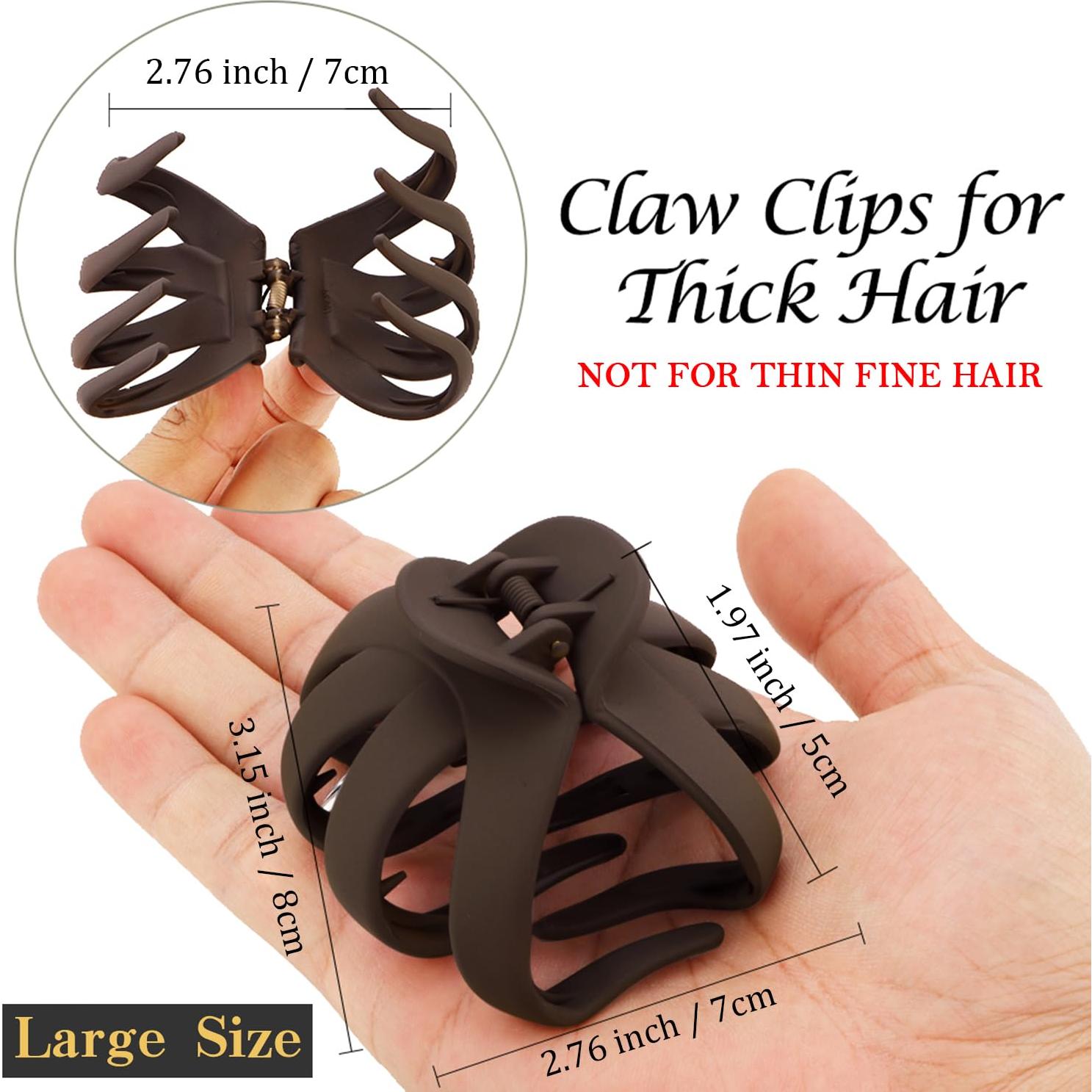 Pinzas grandes para el cabello Atoden - 5 piezas 8 cm antideslizantes