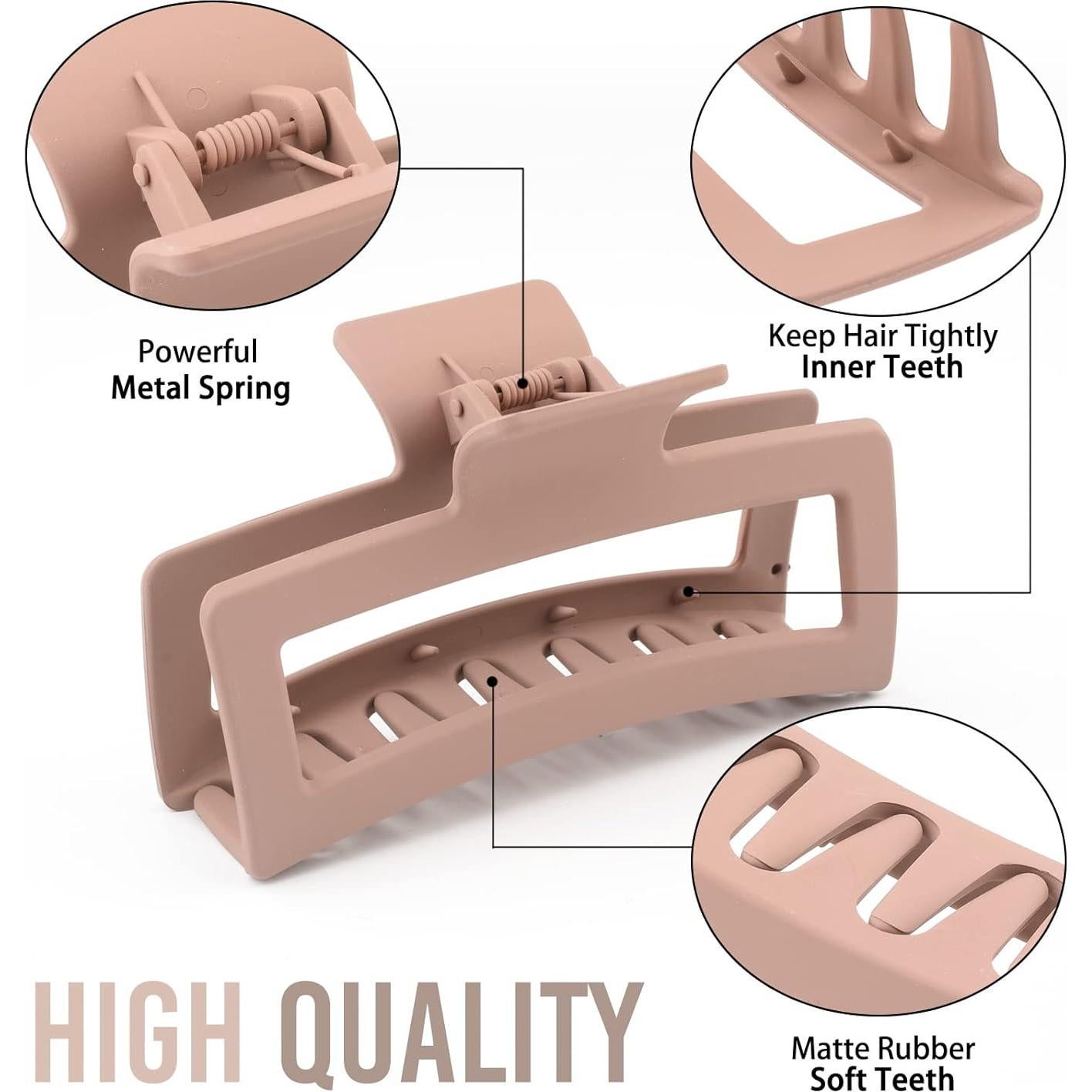 Clips de Garra Jumbo XL ZYTJ para Cabello Grueso - 4 Piezas