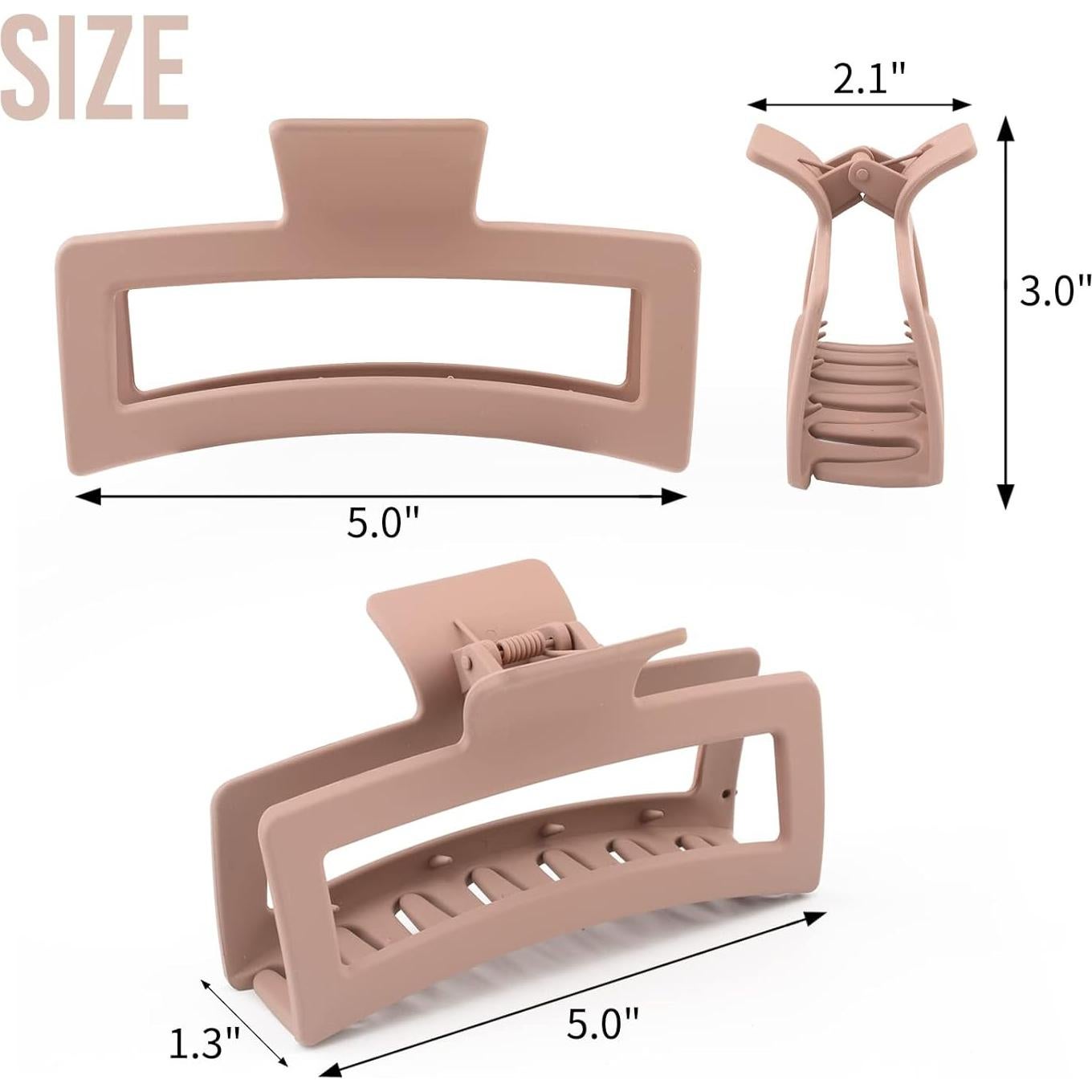 Clips de Garra Jumbo XL ZYTJ para Cabello Grueso - 4 Piezas