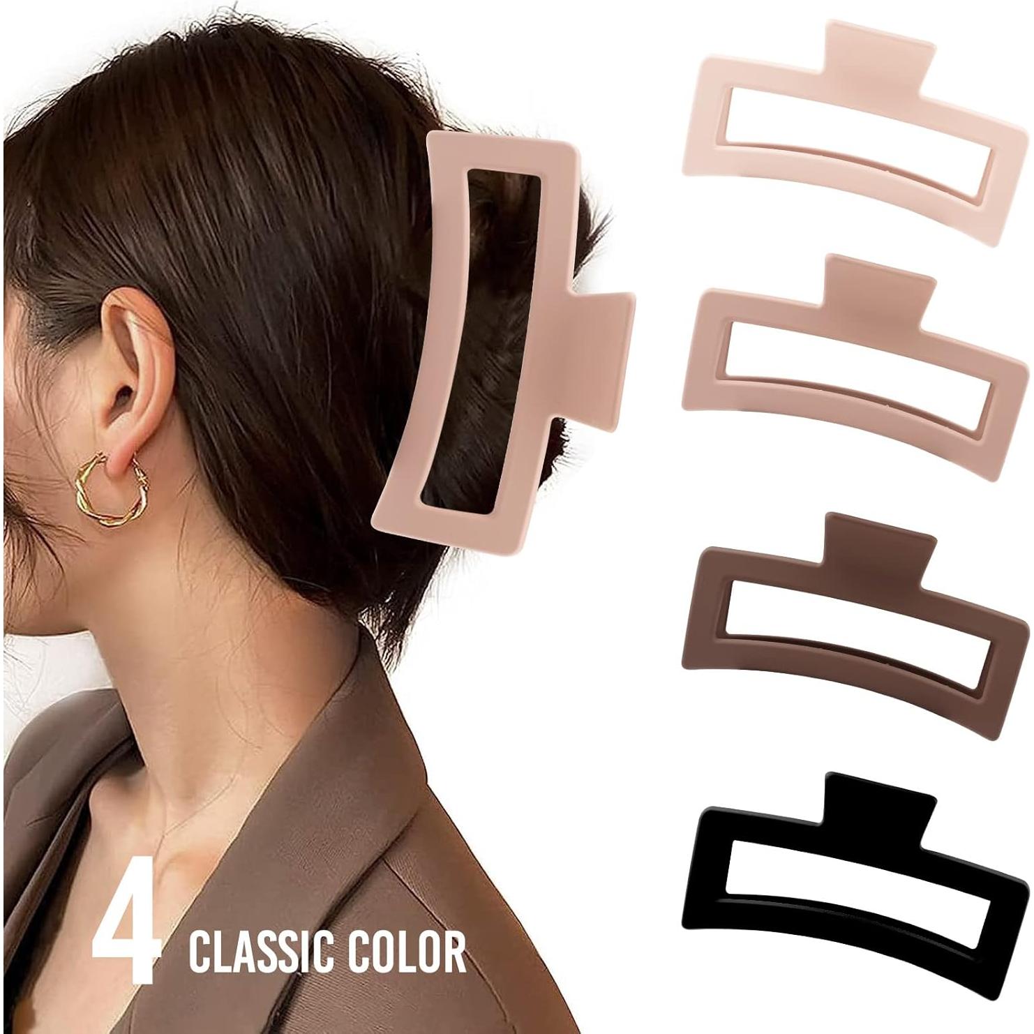 Clips de Garra Jumbo XL ZYTJ para Cabello Grueso - 4 Piezas