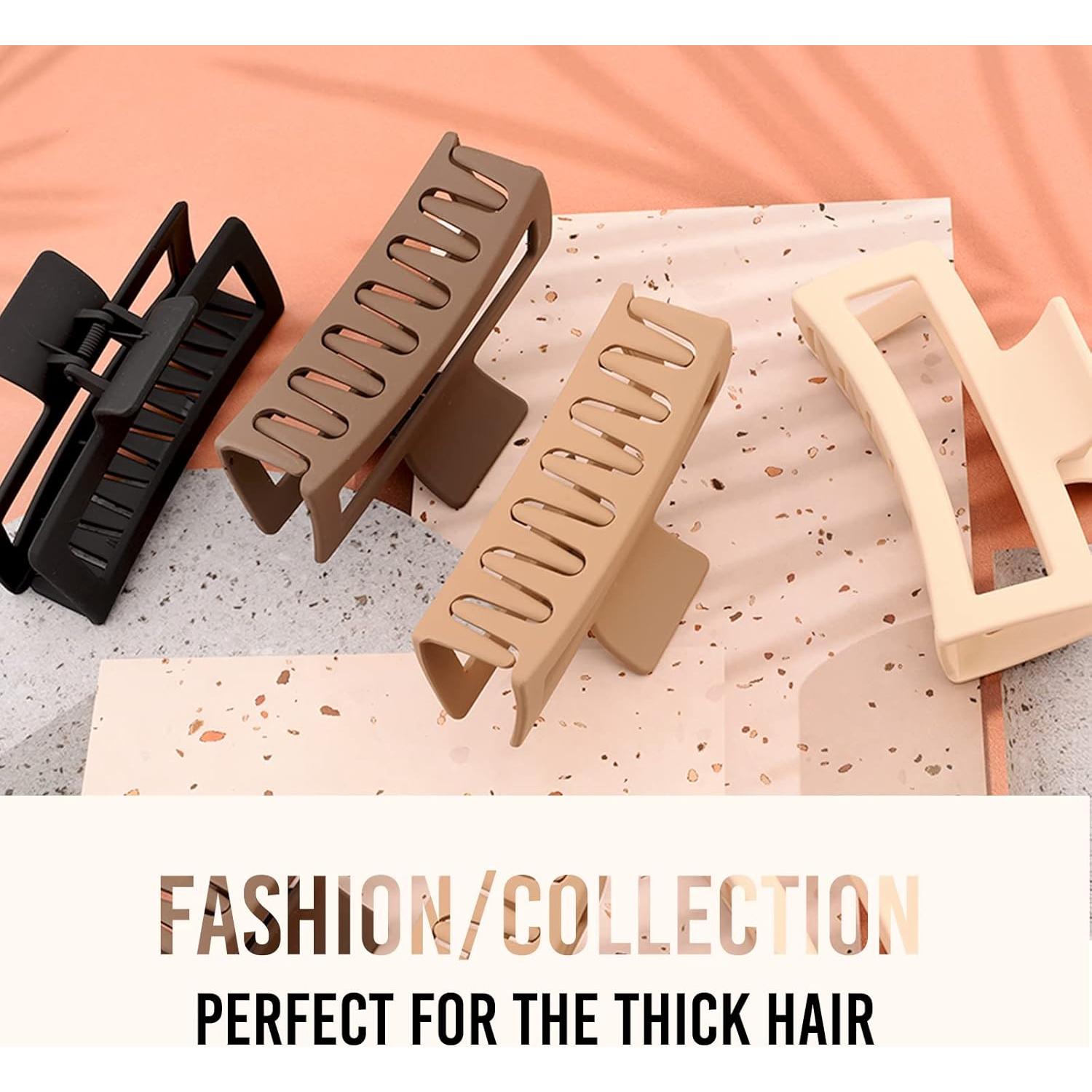 Clips de Garra Jumbo XL ZYTJ para Cabello Grueso - 4 Piezas