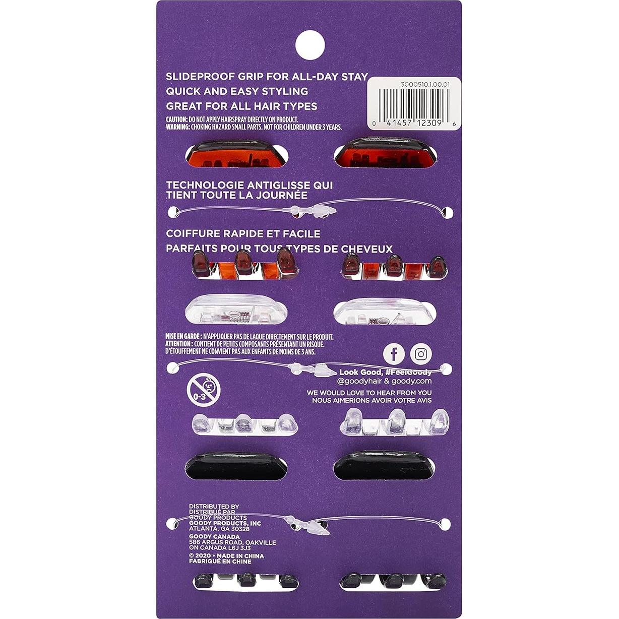 Pinzas de Garra Goody Classic - 6 Piezas, Colores Variados