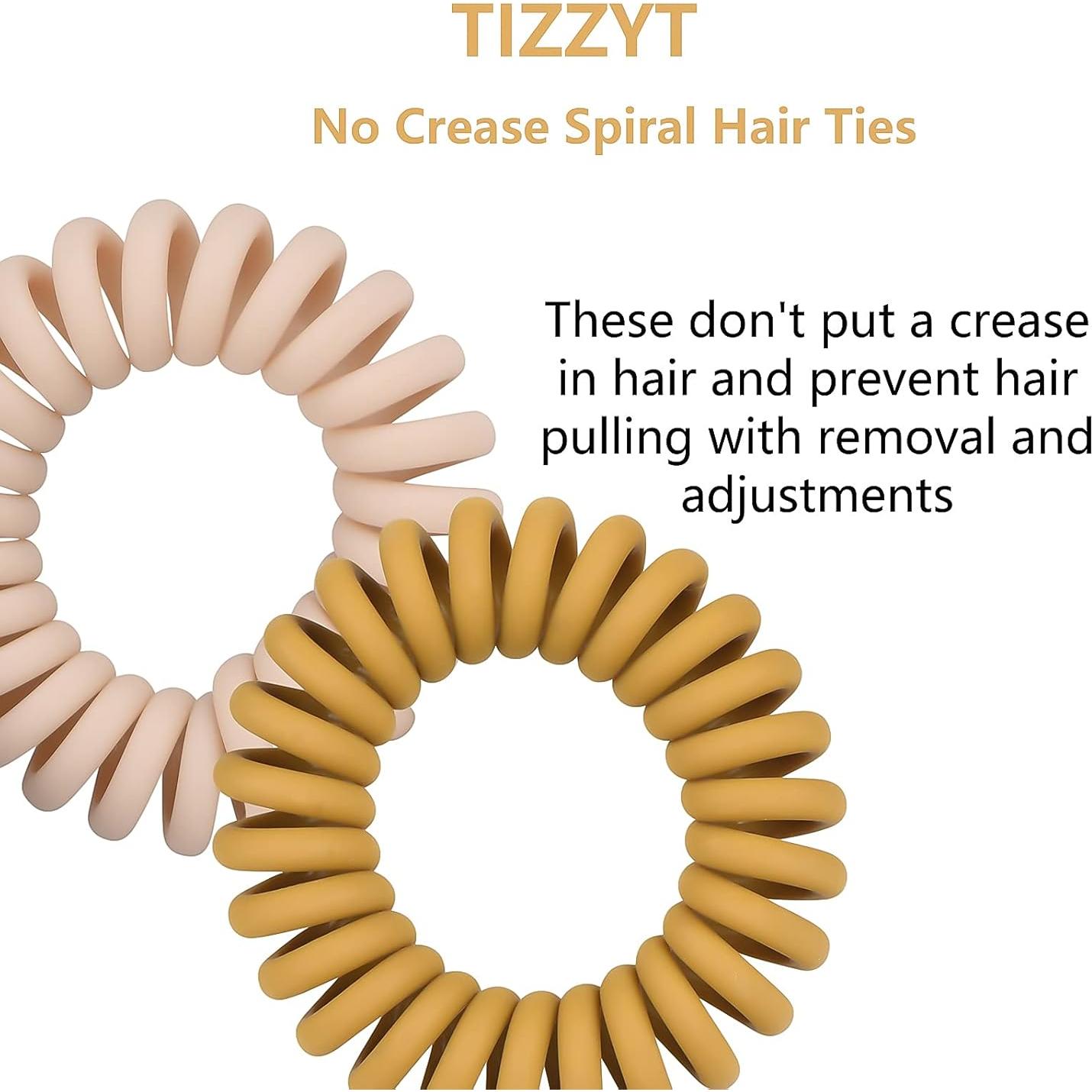 Lazos de Cabello Espirales TIZZYT 18 Unidades Color Mate Vintage