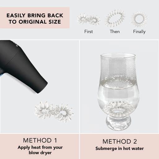 Coletas en Espiral Kitsch Transparentes - 4 Piezas Sin Daño