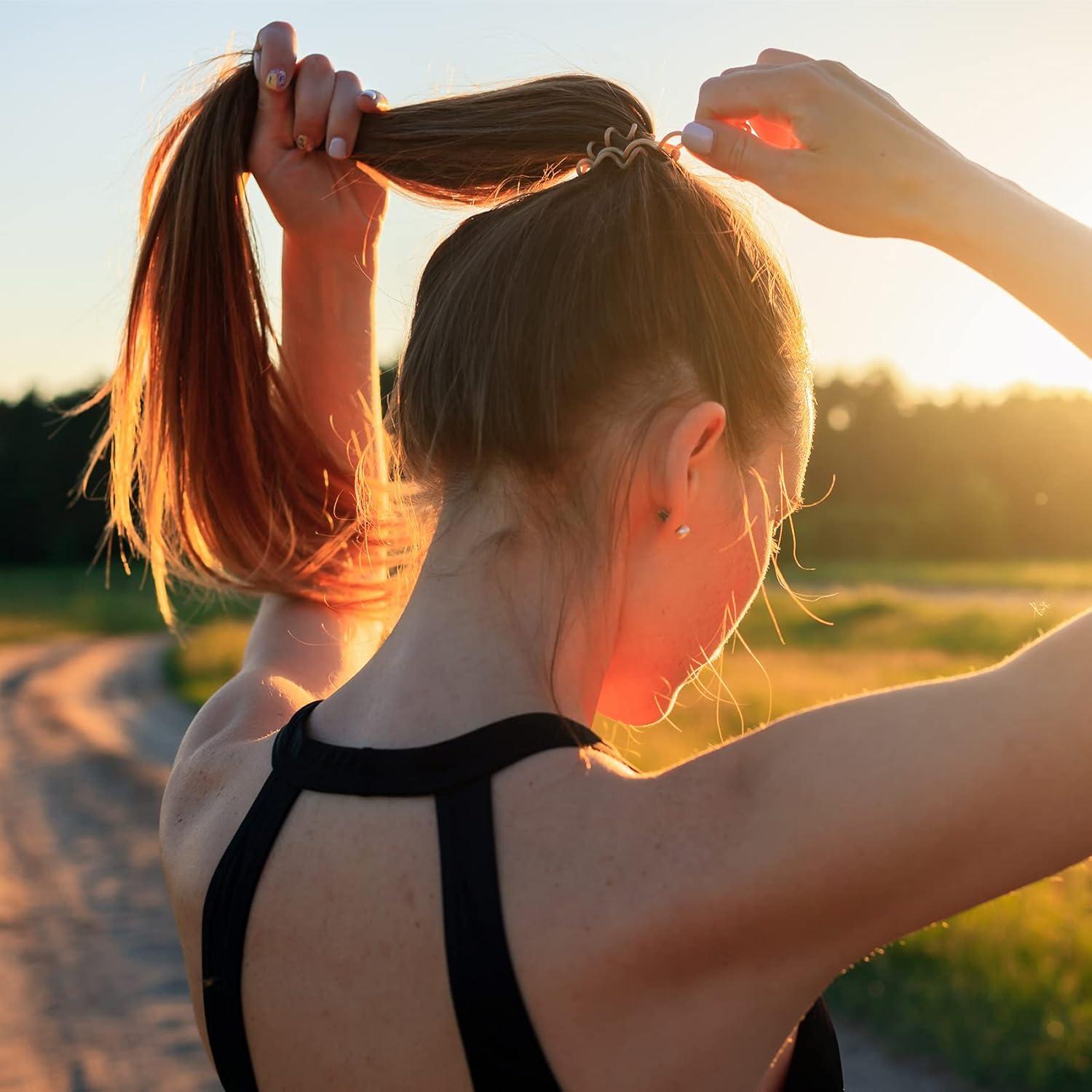 Gomas de Pelo Espirales TailaiMei 30 Pcs Negro y Transparente