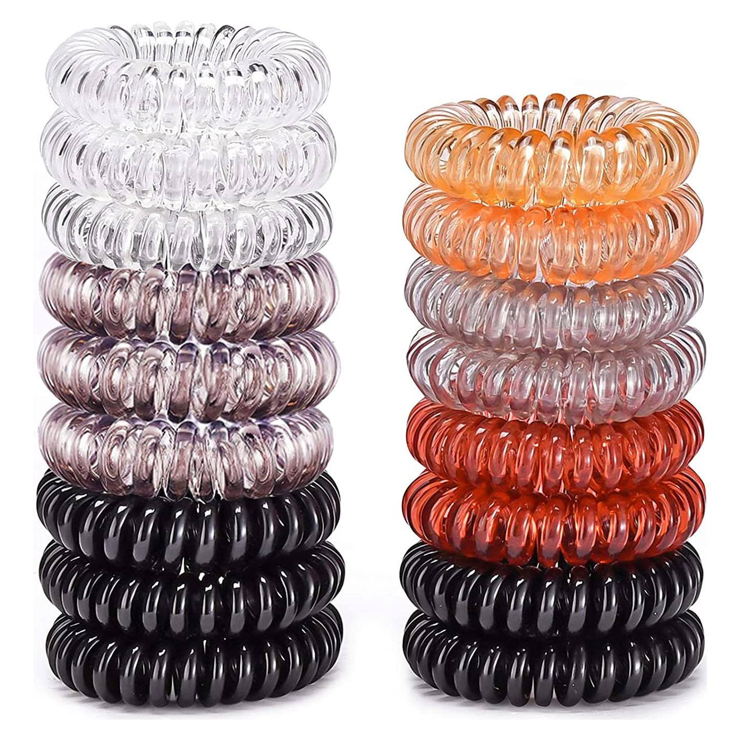 Coletas Espirales Teqifu - Paquete de 17 Sujetadores Sin Marcas