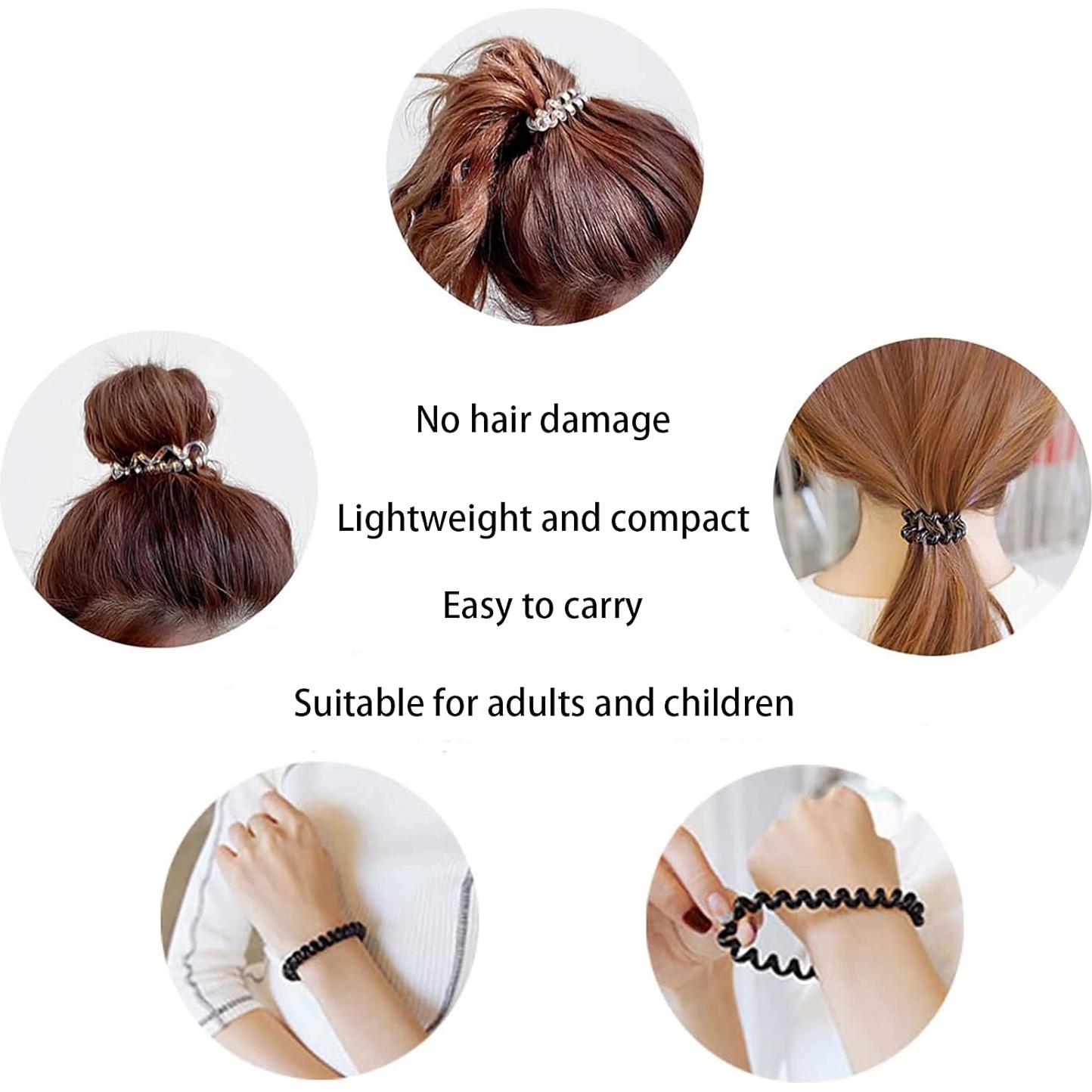 Coletas Espirales Teqifu - Paquete de 17 Sujetadores Sin Marcas