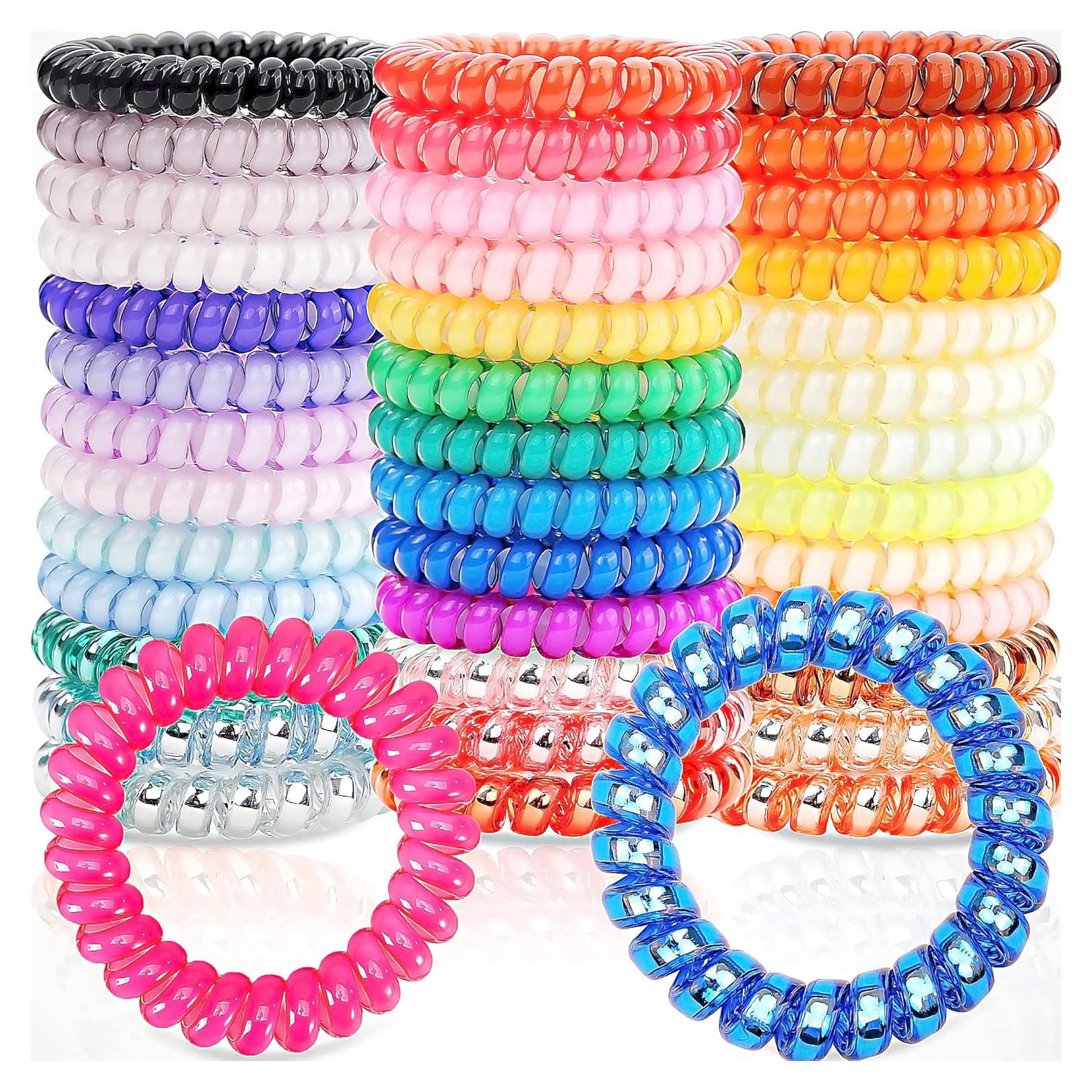 40 Lazos para el Cabello en Espiral JOYOYO - Colores Vivos