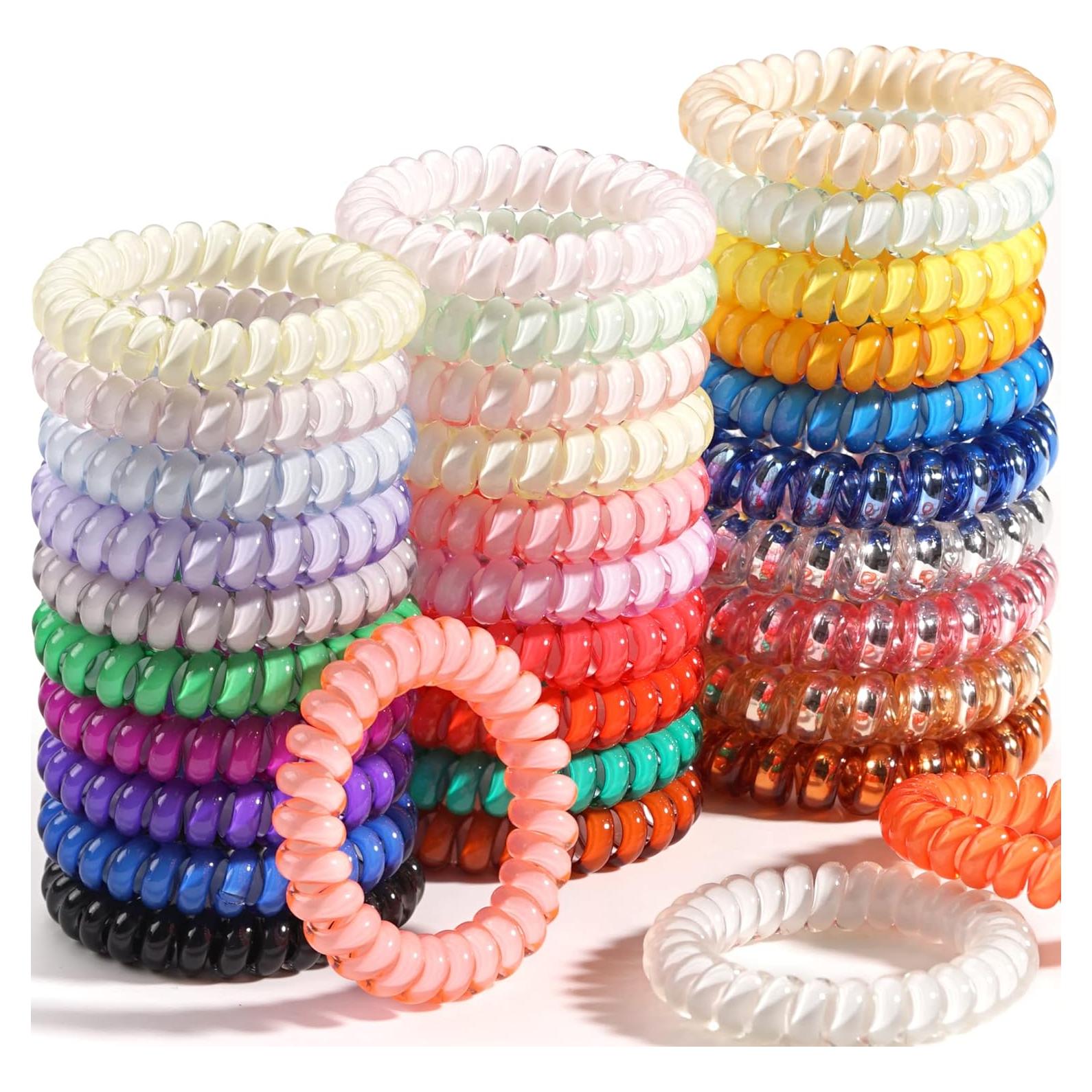 32 Piezas Sujetadores de Cabello Espirales DealEachDay Colores