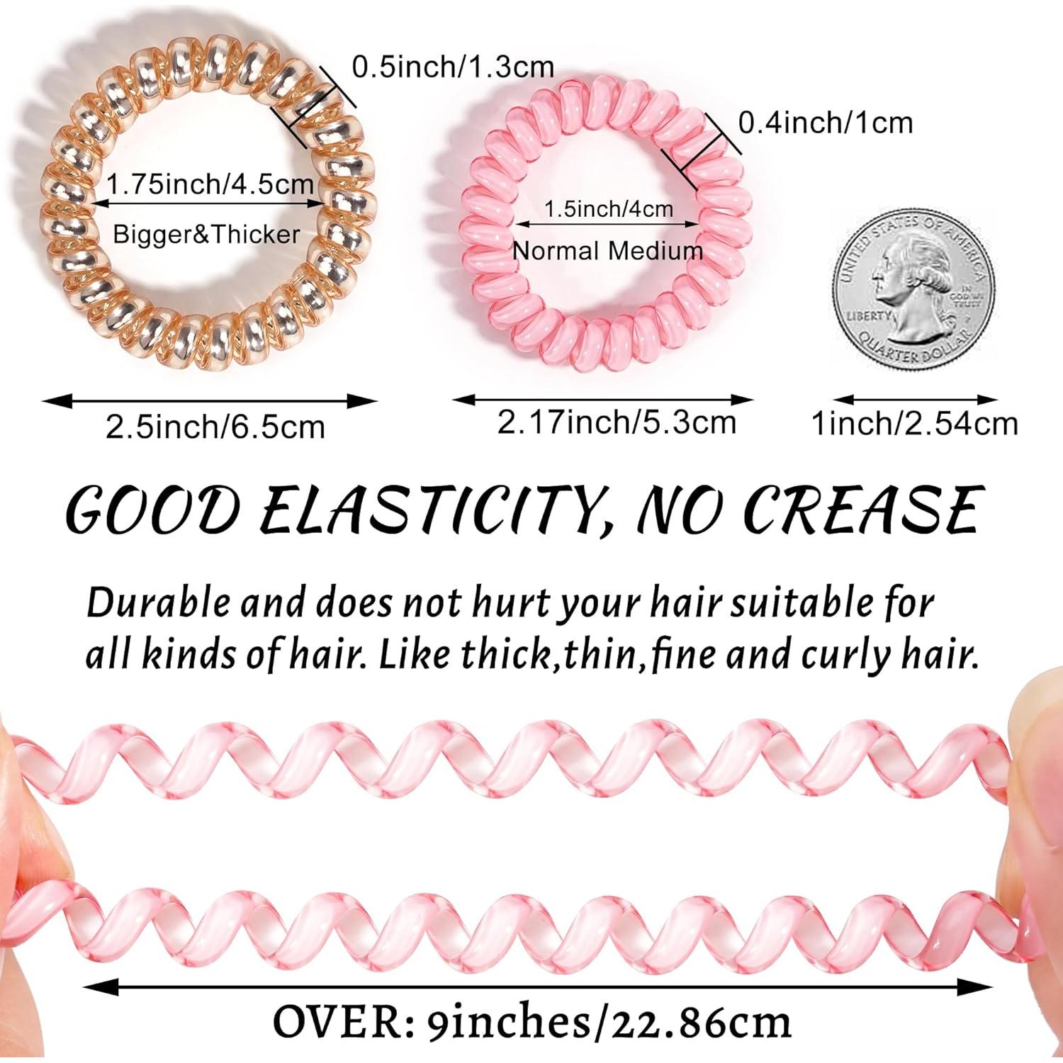 32 Piezas Sujetadores de Cabello Espirales DealEachDay Colores