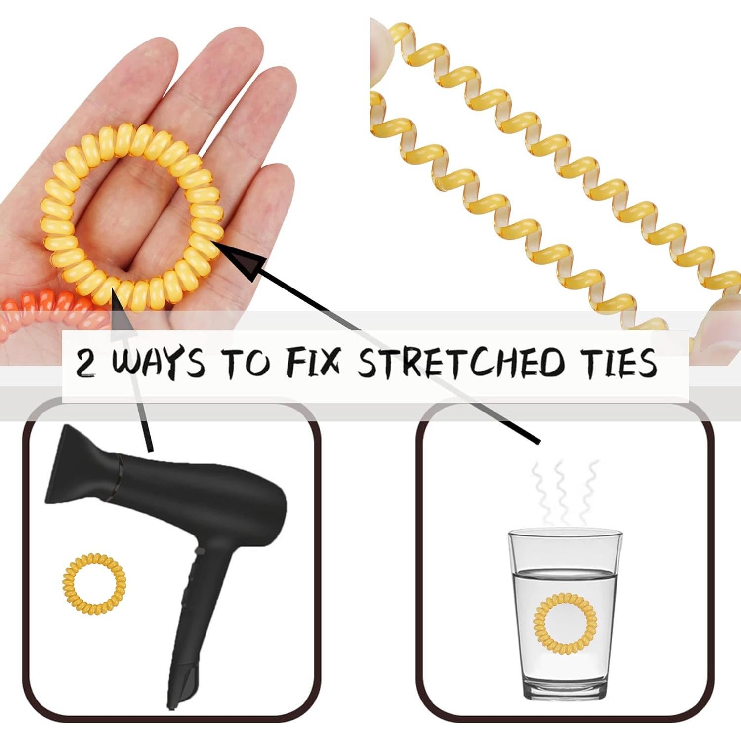 32 Piezas Sujetadores de Cabello Espirales DealEachDay Colores