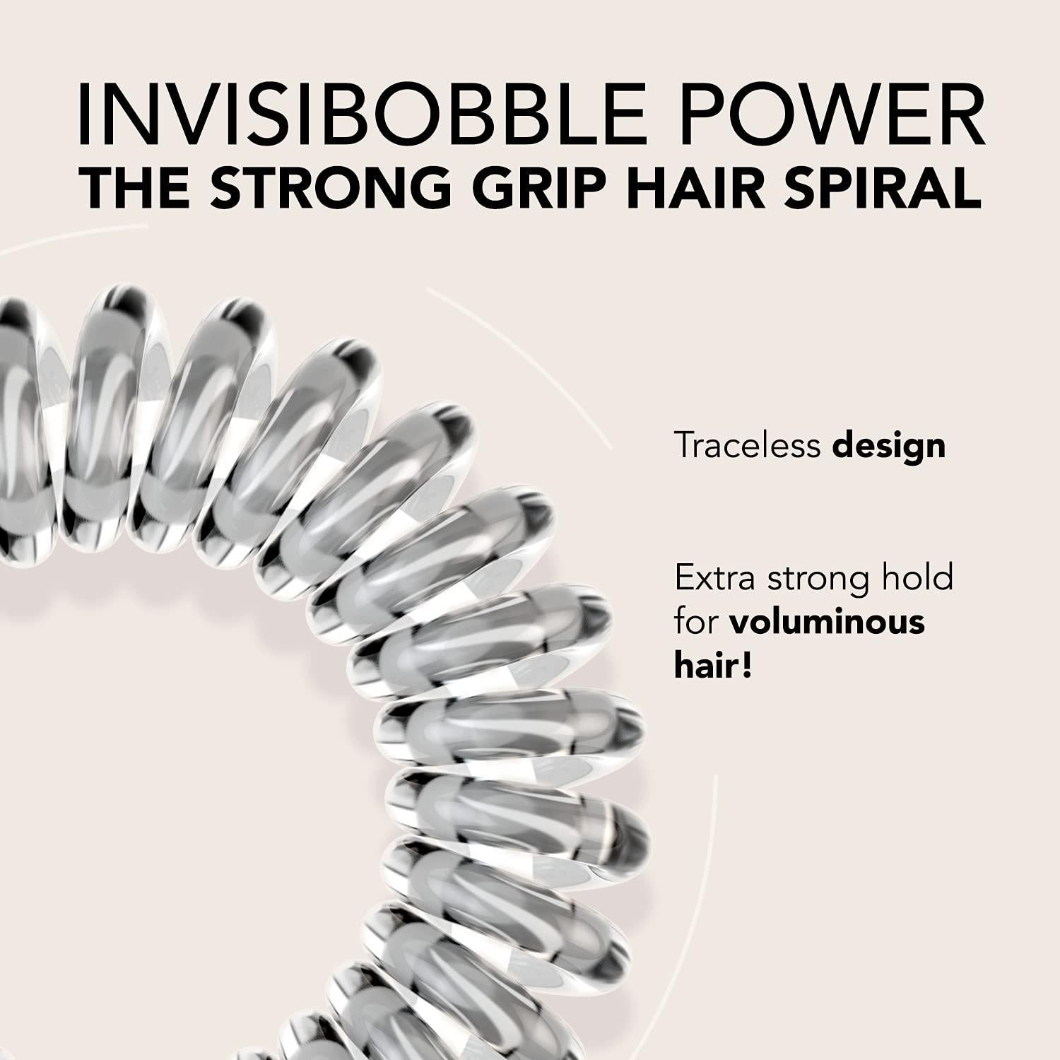 Invisibobble Power - 5 Gomas de Pelo Transparentes Cristal