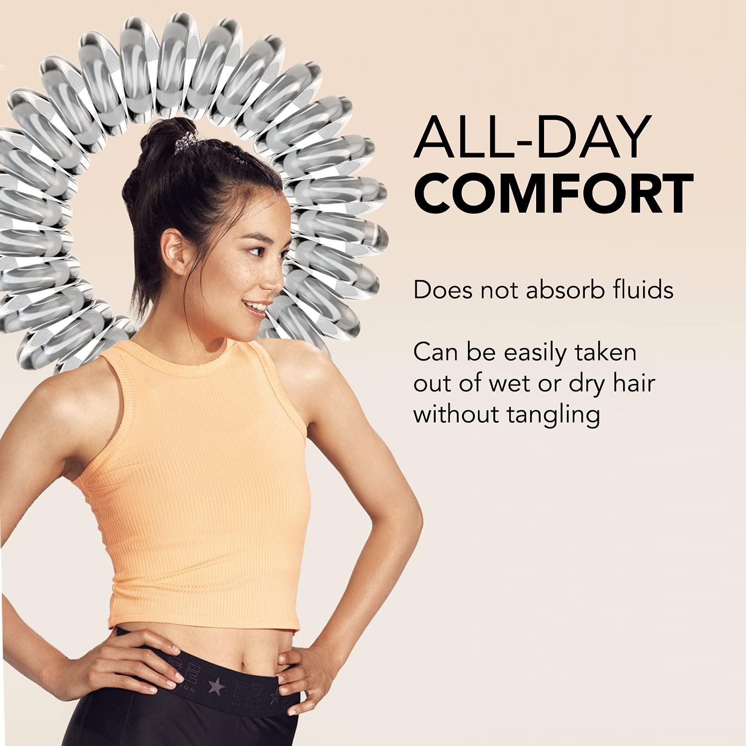 Invisibobble Power - 5 Gomas de Pelo Transparentes Cristal