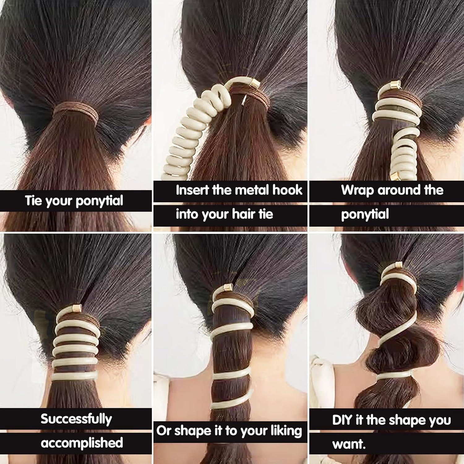 Bandas de Cabello en Espiral SISYOUP - 3 Colores, Sin Daño