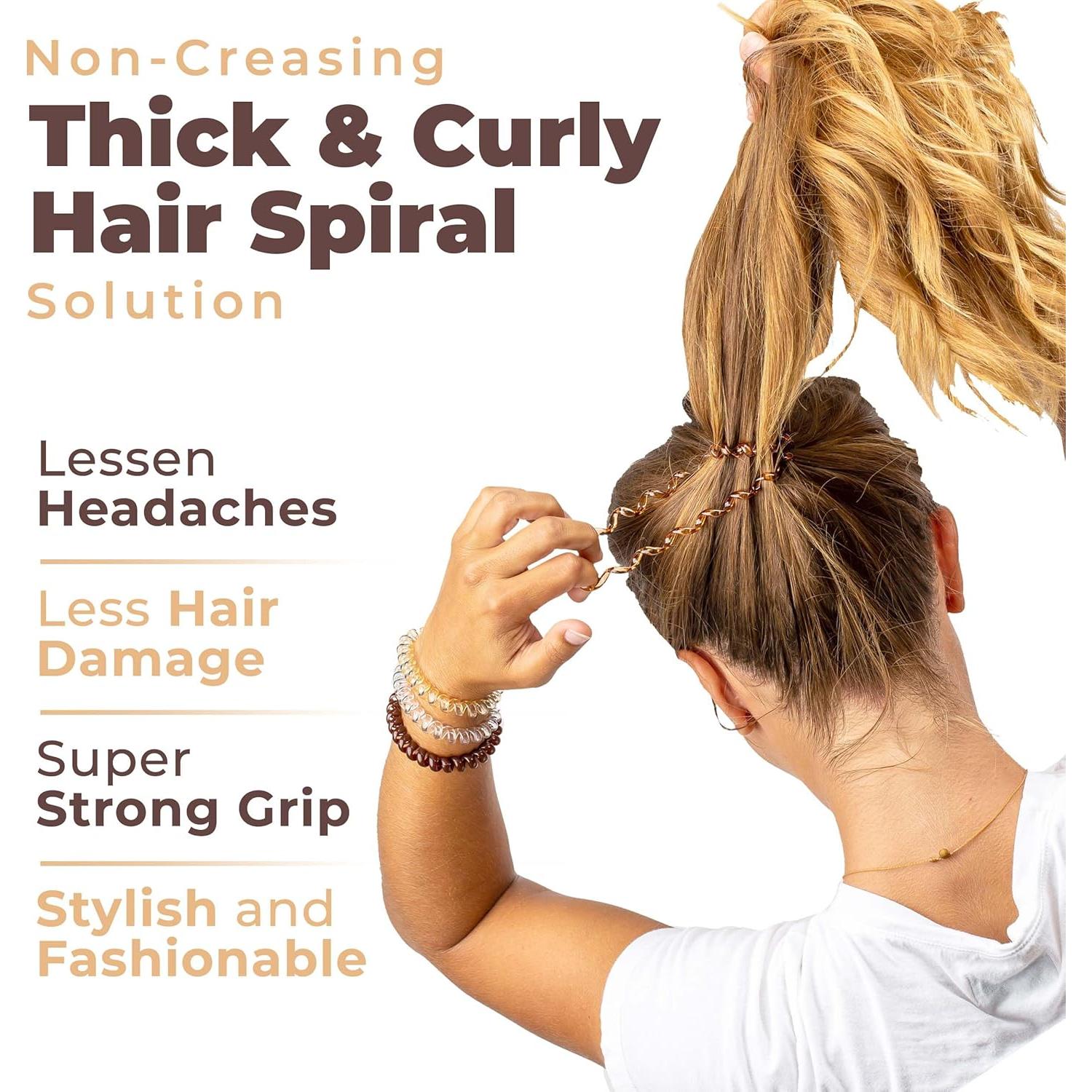 Tiras de Cabello en Espiral Basic Concepts - 10 Piezas, Marrón