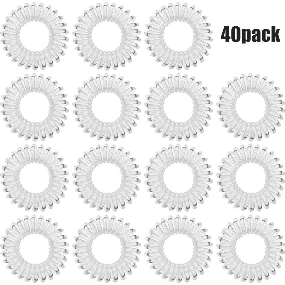 40 Tiras de Cabello en Espiral Transparentes FIDGET PENCIL