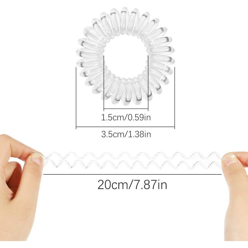 40 Tiras de Cabello en Espiral Transparentes FIDGET PENCIL