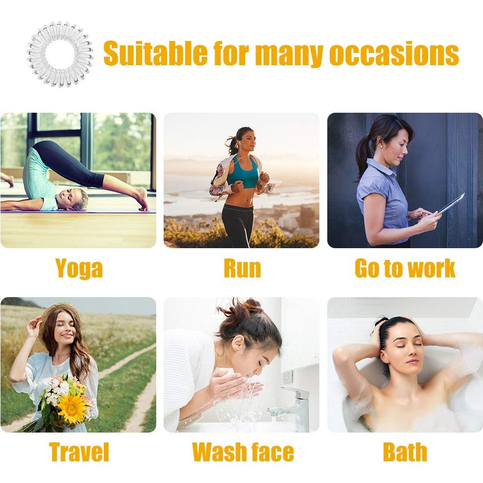 40 Tiras de Cabello en Espiral Transparentes FIDGET PENCIL